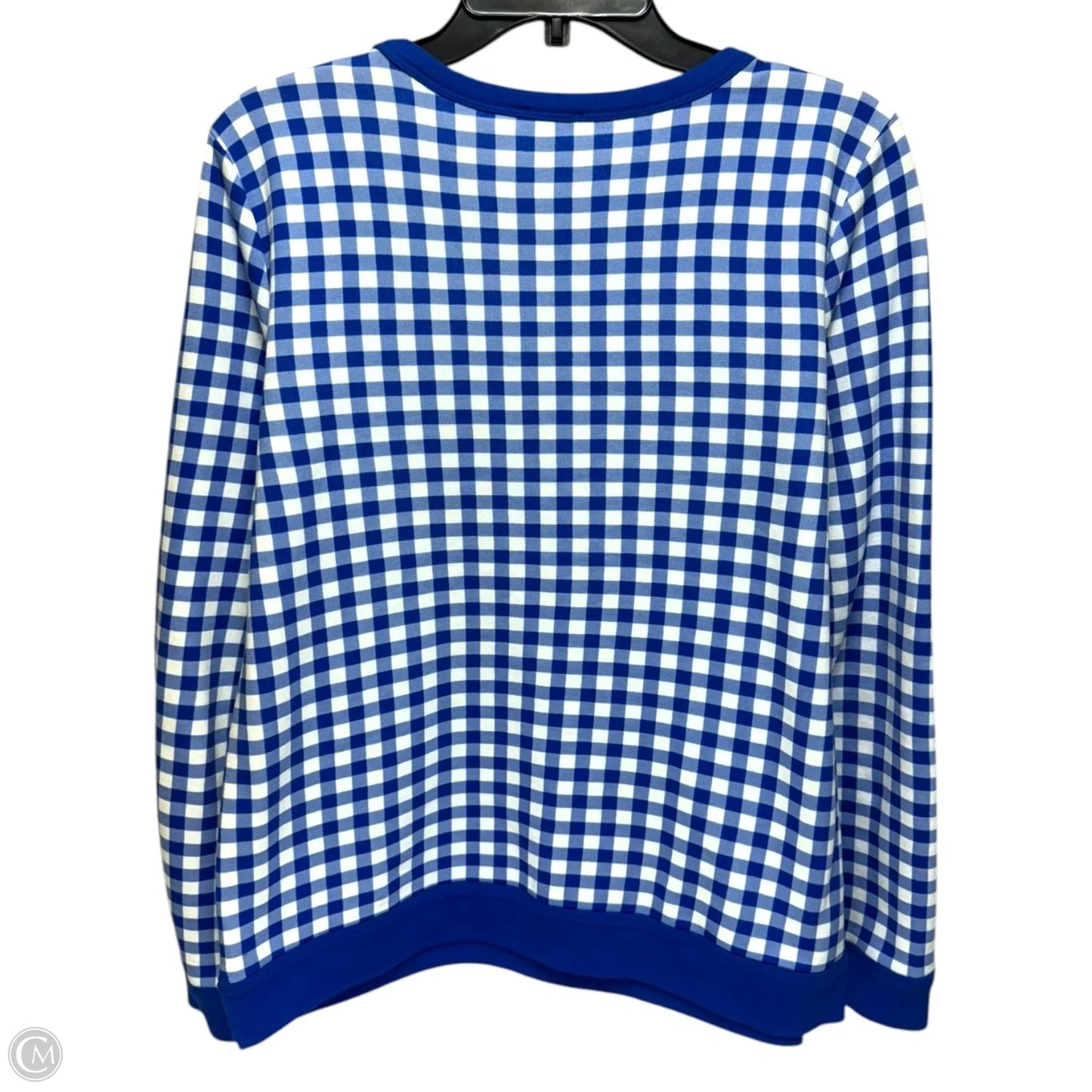 Top Long Sleeve By Talbots In Checkered Pattern, Size: M
