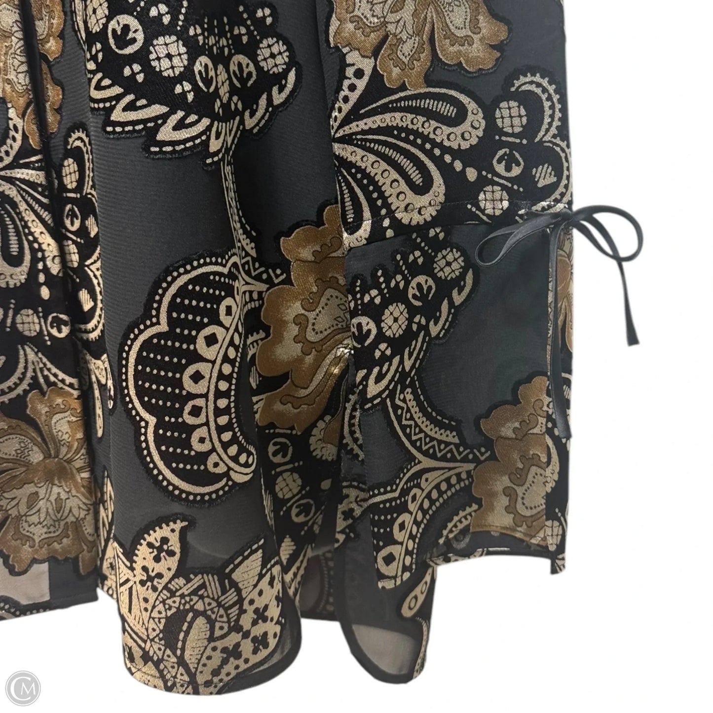 Nicolette Paisley Burnout Top Long Sleeve Designer By Lafayette 148 In Paisley Print, Size: S