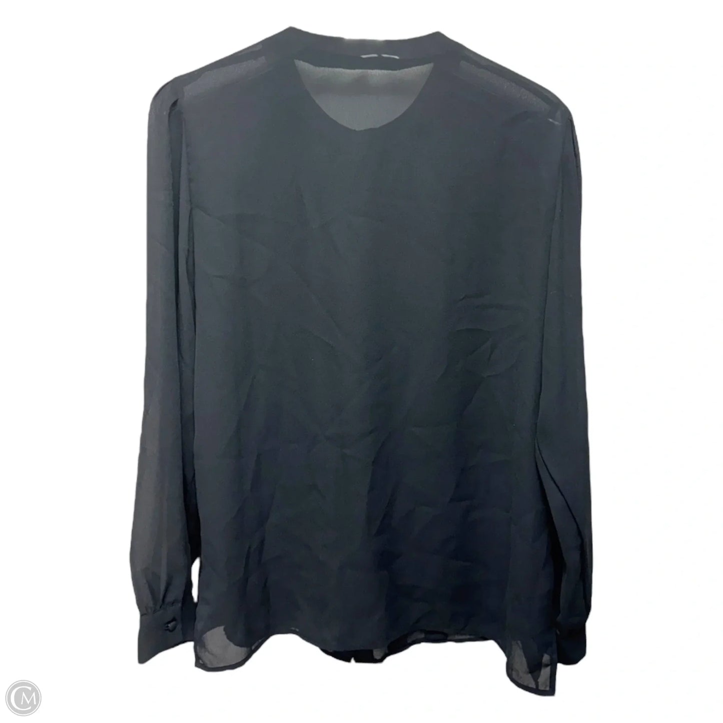 Pleat Front Blouse Designer By Diane Von Furstenberg In Black, Size: 12