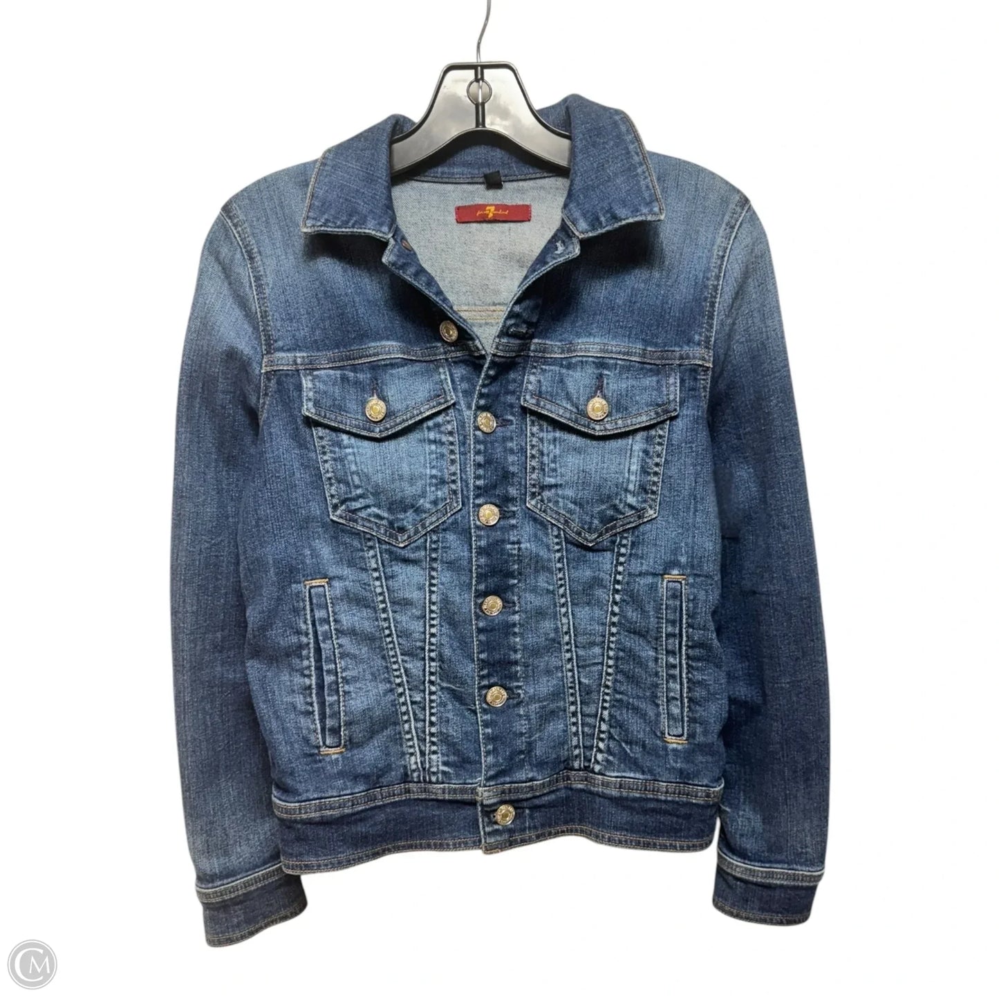 Jacket Denim By 7 For All Mankind In Blue Denim, Size: Xs