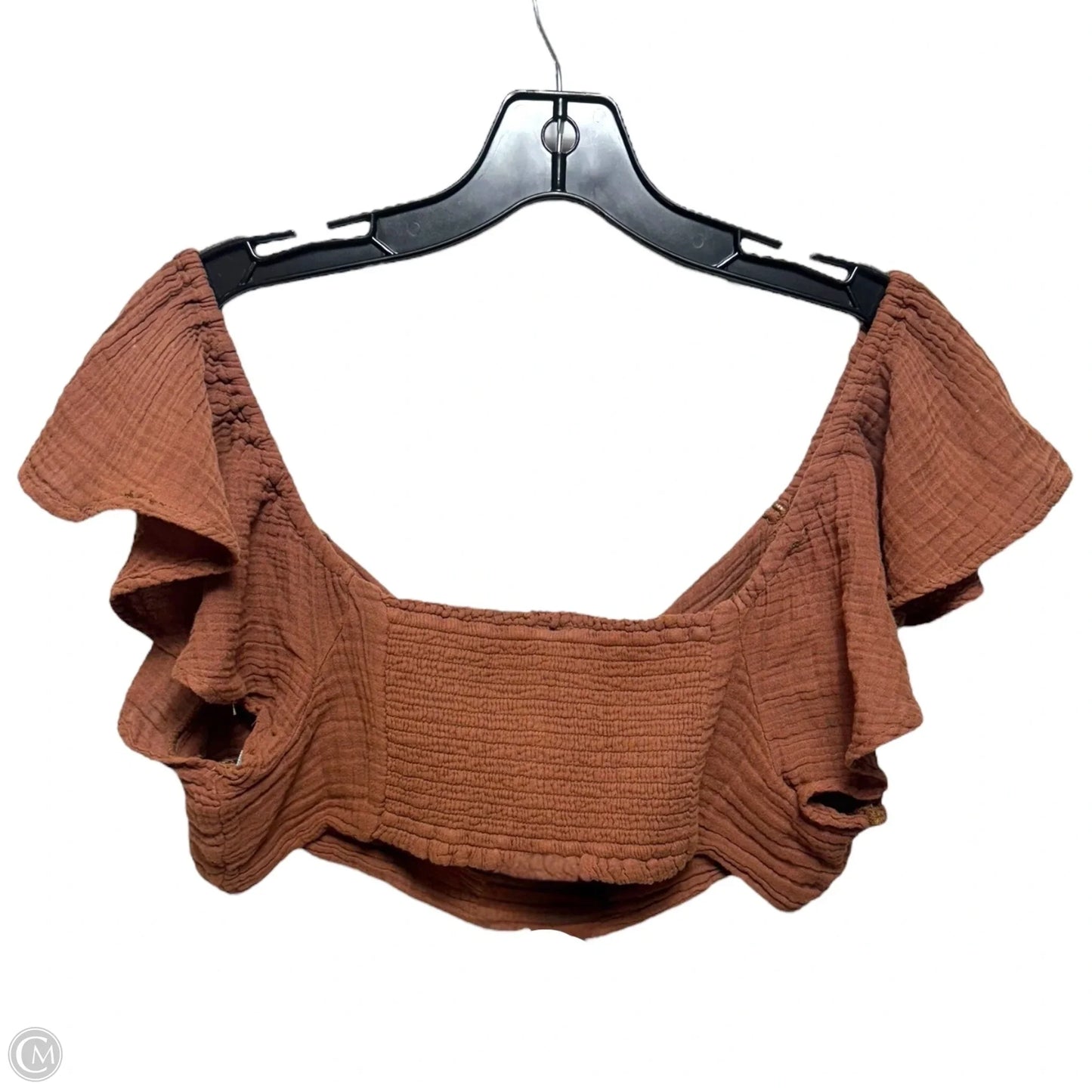 The Jerry Cinched Crop Top By Daily Practice By Anthropologie In Brown, Size: L