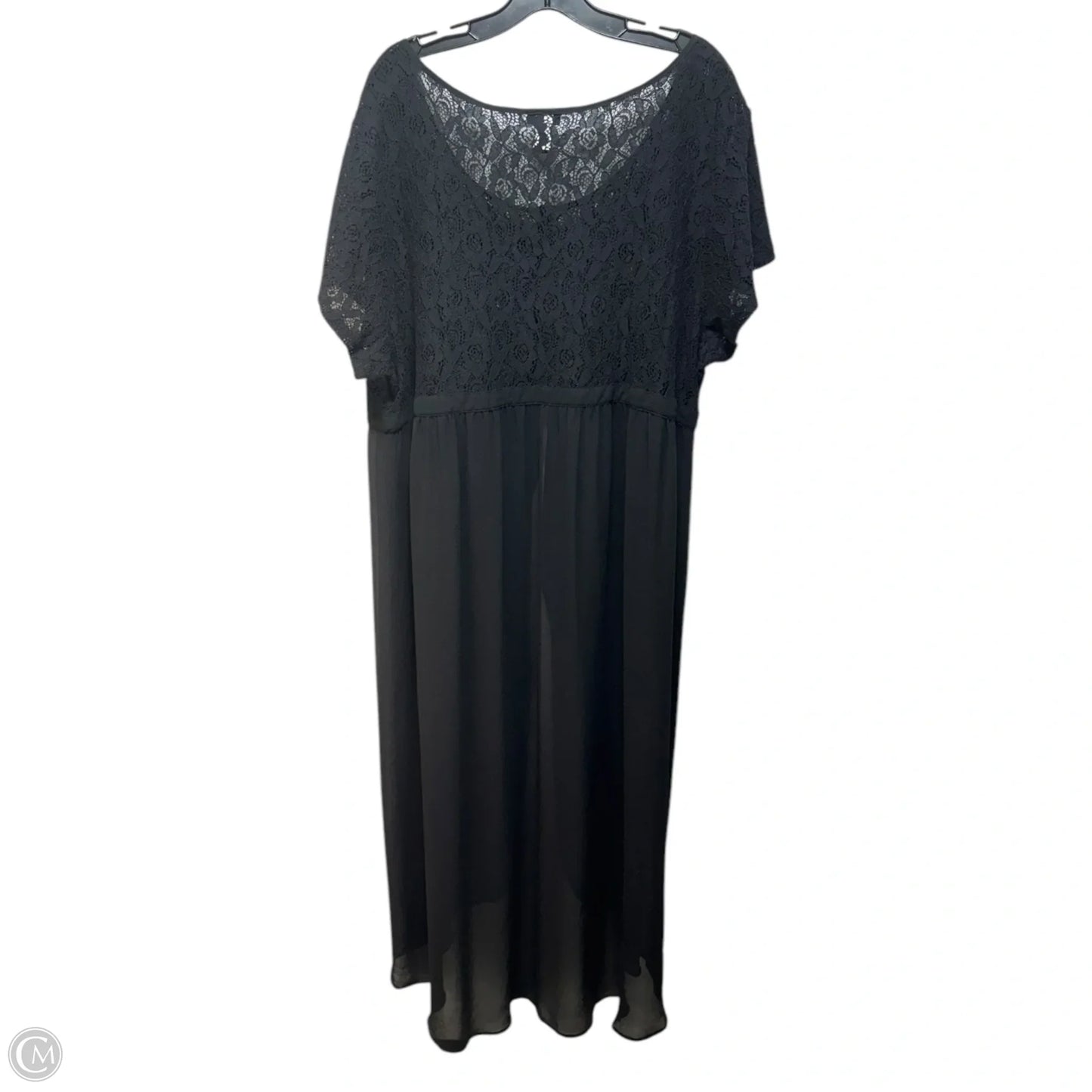 Lace Chiffon Maxi Top By Torrid In Black, Size: 4X