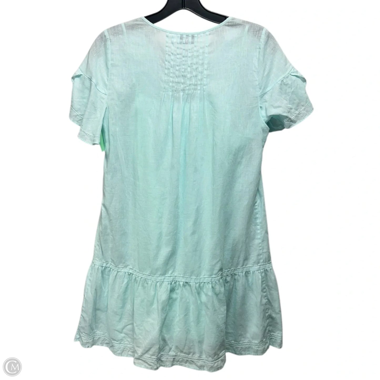 Linen Blend Dress Casual Short By Vineyard Vines In Aqua, Size: 2