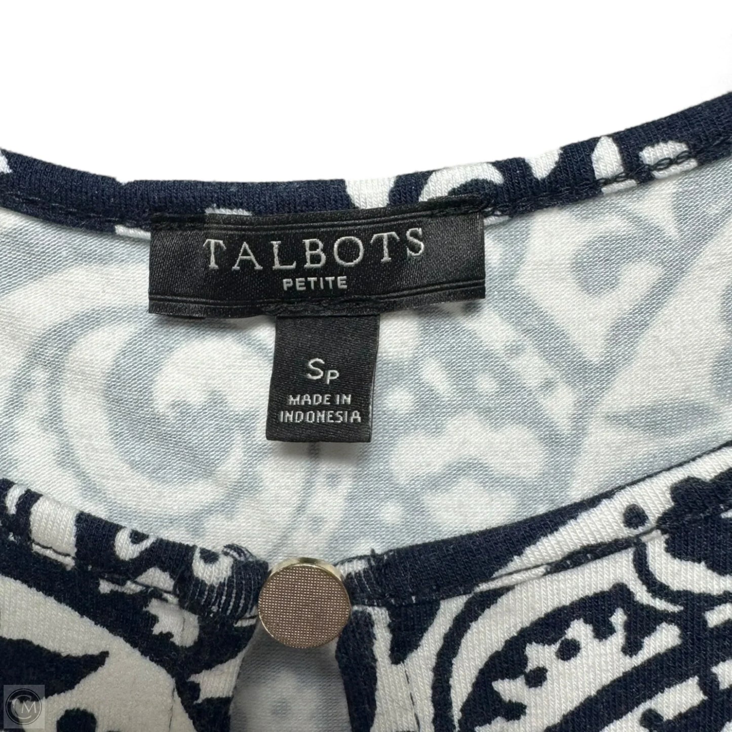 Dress Casual Maxi By Talbots In Navy & White, Size: Sp