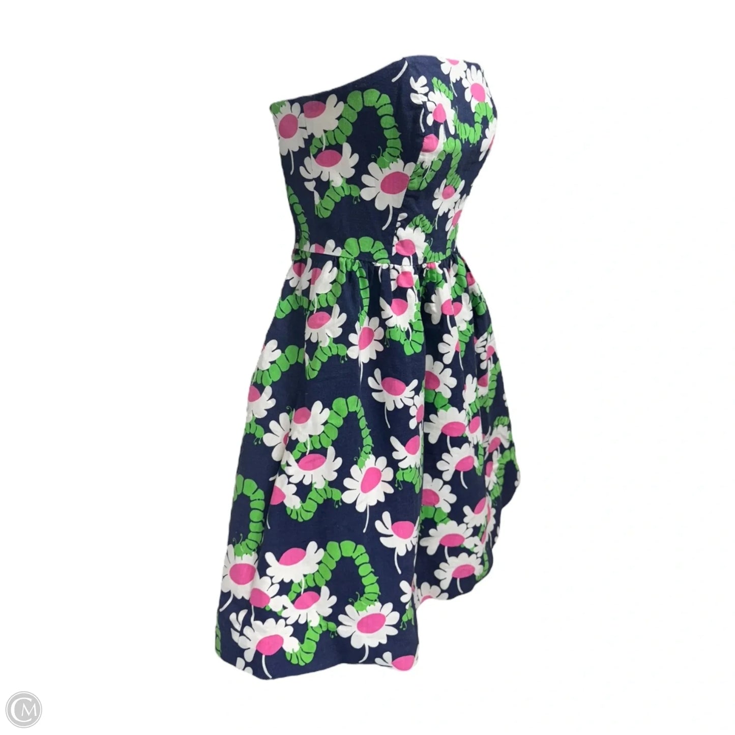 Lottie Dress Designer By Lilly Pulitzer In Bright Navy Yum Yum Floral Vintage Slub, Size: 0