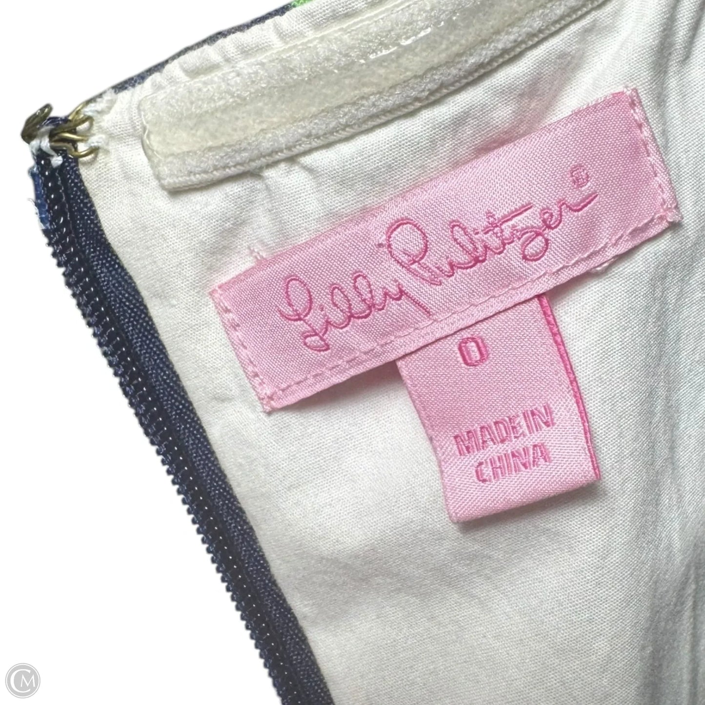 Lottie Dress Designer By Lilly Pulitzer In Bright Navy Yum Yum Floral Vintage Slub, Size: 0