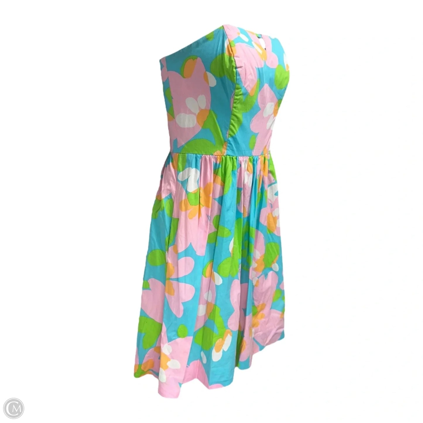 Richelle Strapless Dress Designer By Lilly Pulitzer In Shorely Blue Mojo, Size: 0