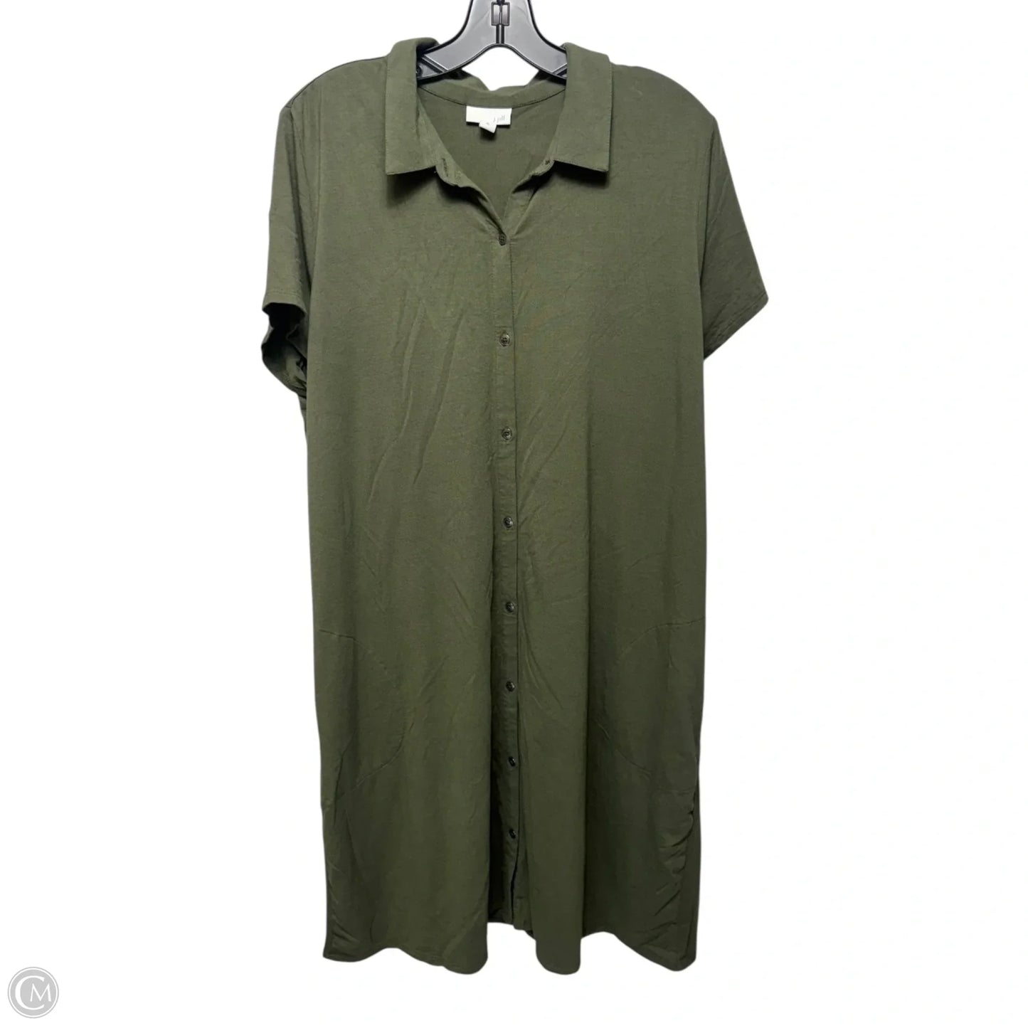 Dress Casual Midi By J. Jill In Green, Size: Xl