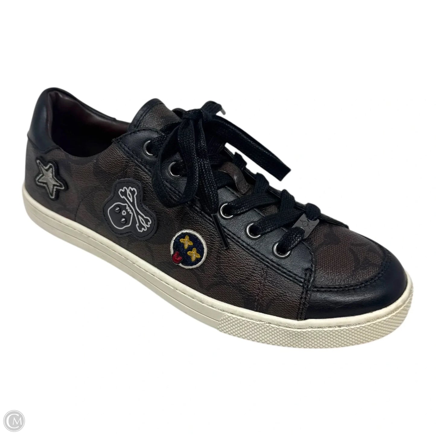 Porter Patch Monogram Sneakers Shoes Designer By Coach In Brown, Size: 9
