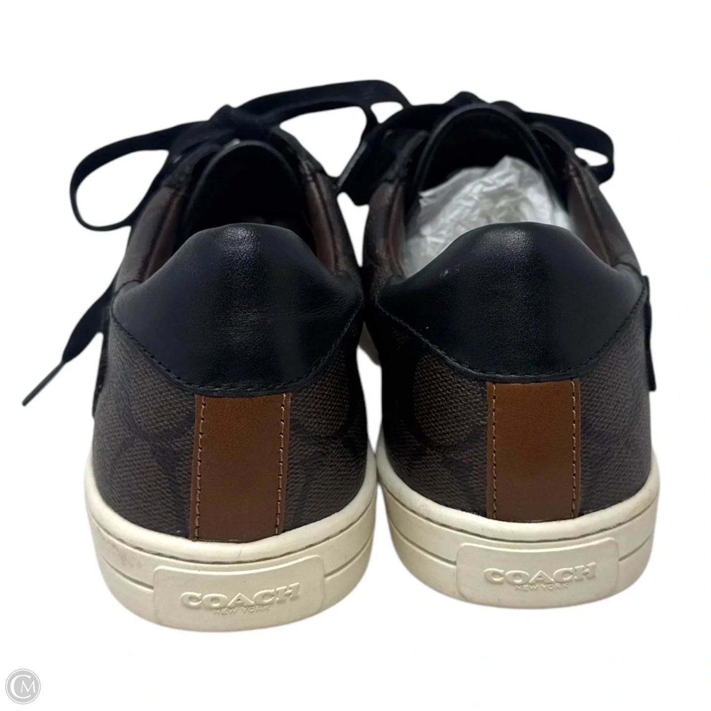 Porter Patch Monogram Sneakers Shoes Designer By Coach In Brown, Size: 9