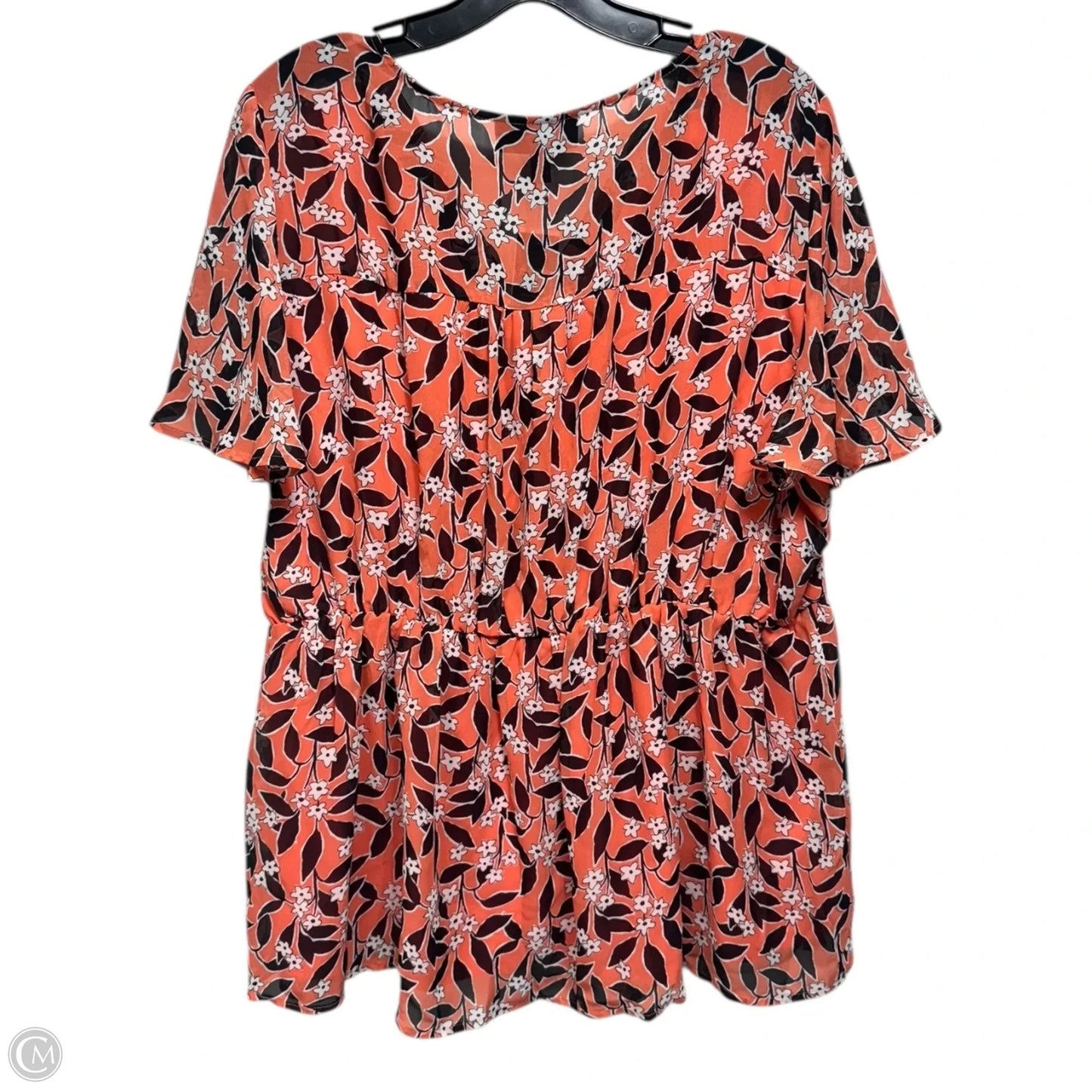 Top Short Sleeve By Lane Bryant In Floral Print, Size: 16