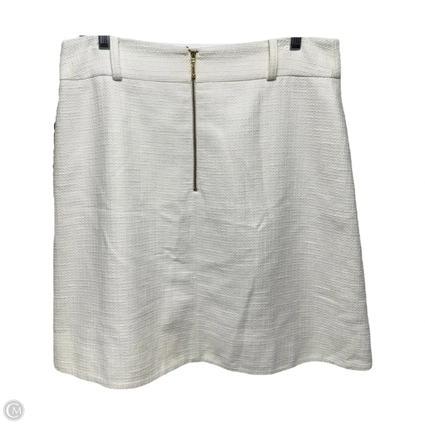 Skirt The Rules Cotton Skirt Designer By Kate Spade In Cream, Size: 12