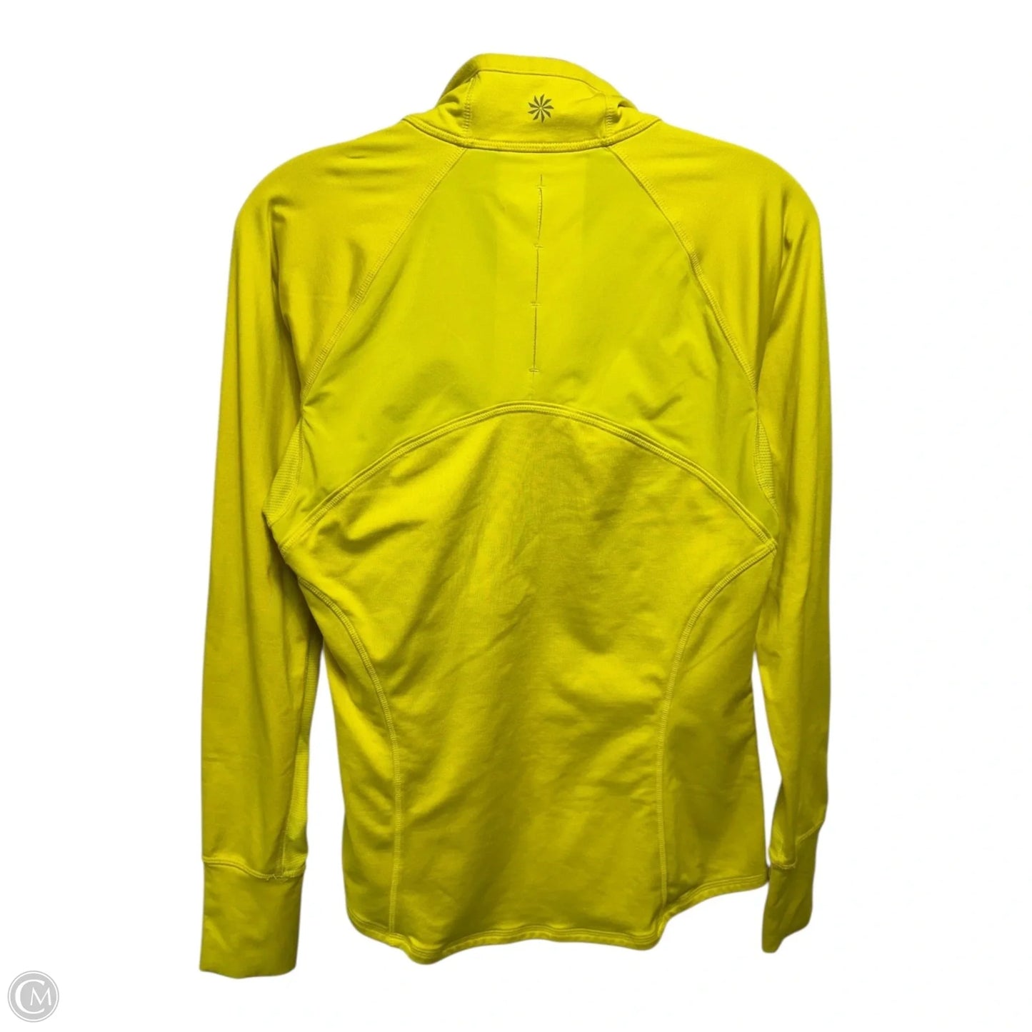 Athletic Top Long Sleeve Collar By Athleta In Yellow, Size: M