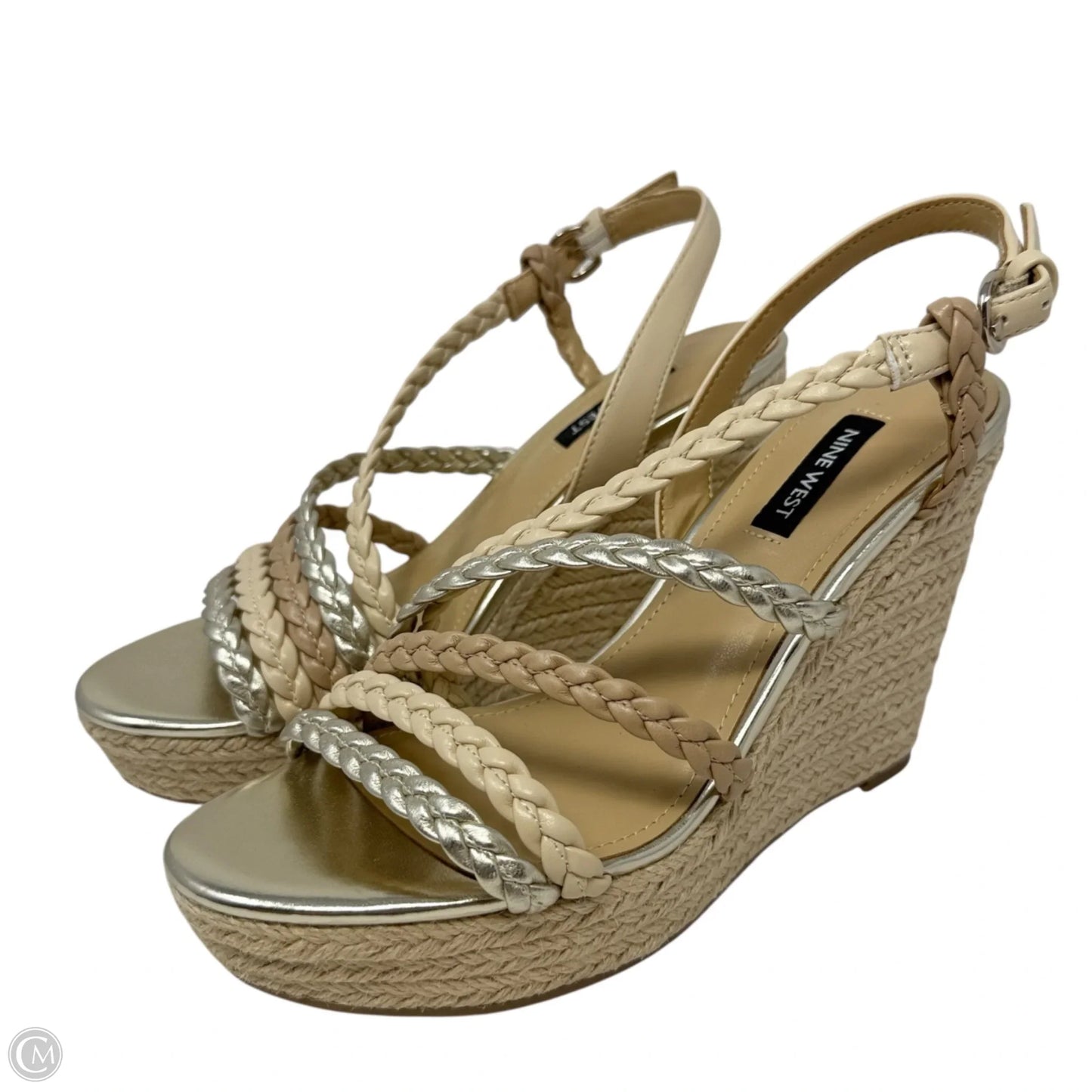 Halsee Espadrille Wedge Sandals By Nine West In Multi-colored, Size: 7