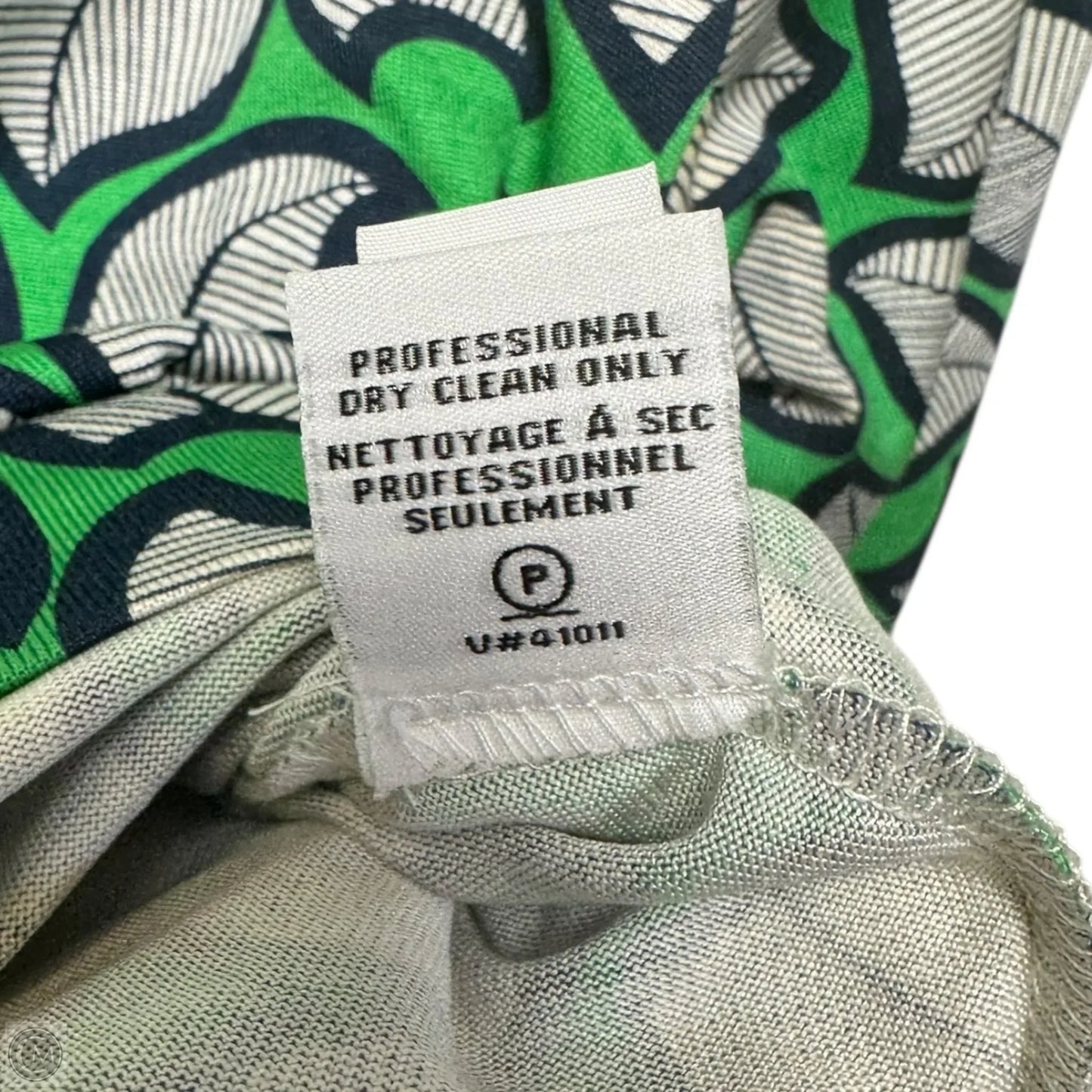 Silk Tunic Designer By Diane Von Furstenberg In Blue & Green, Size: 2