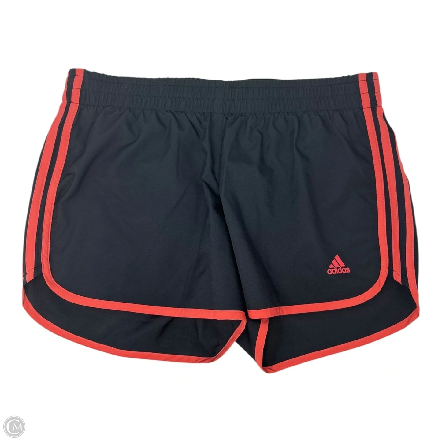 Athletic Shorts By Adidas In Black & Orange, Size: L