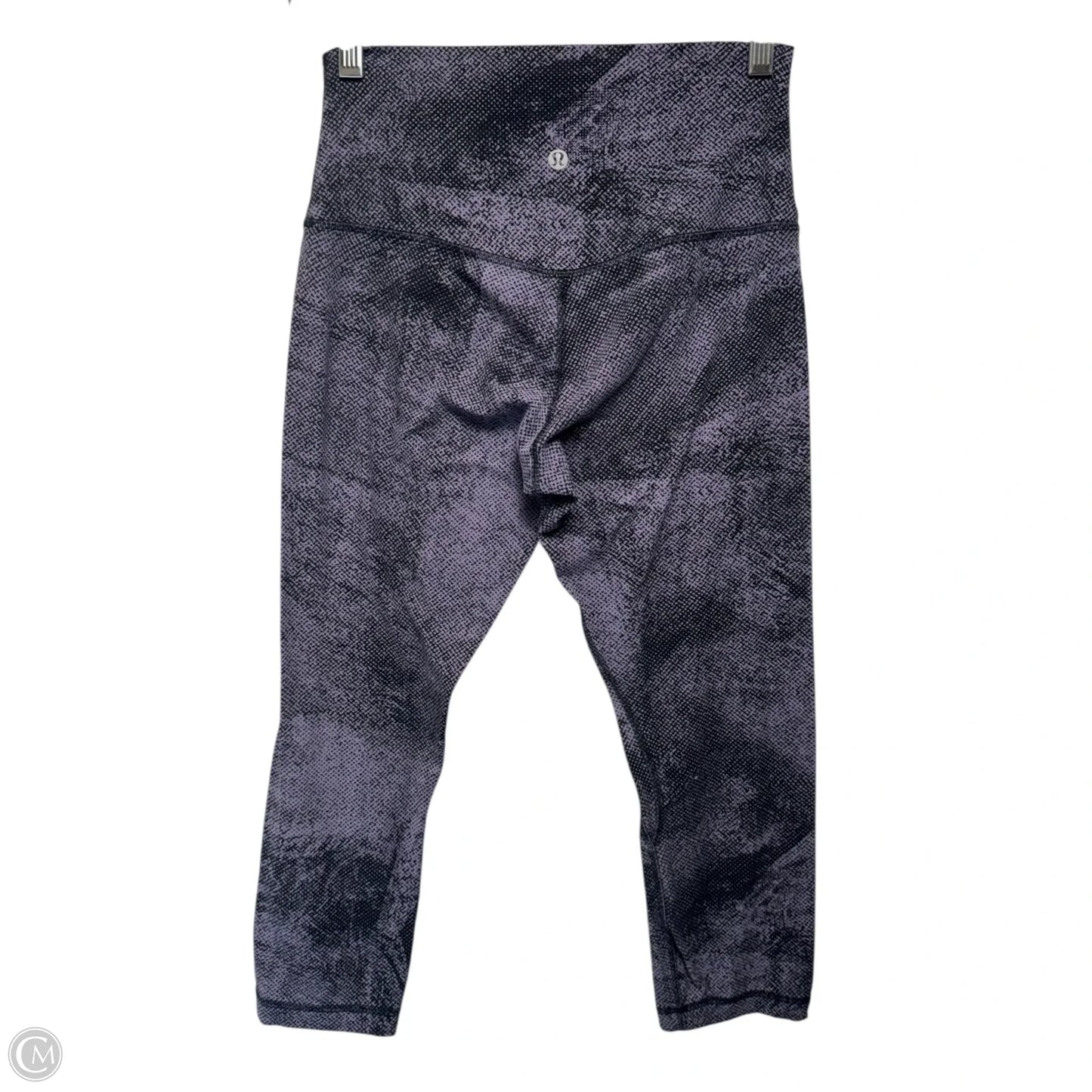Align Crop Leggings By Lululemon In Pixel Print Purple Quartz Black, Size: 6