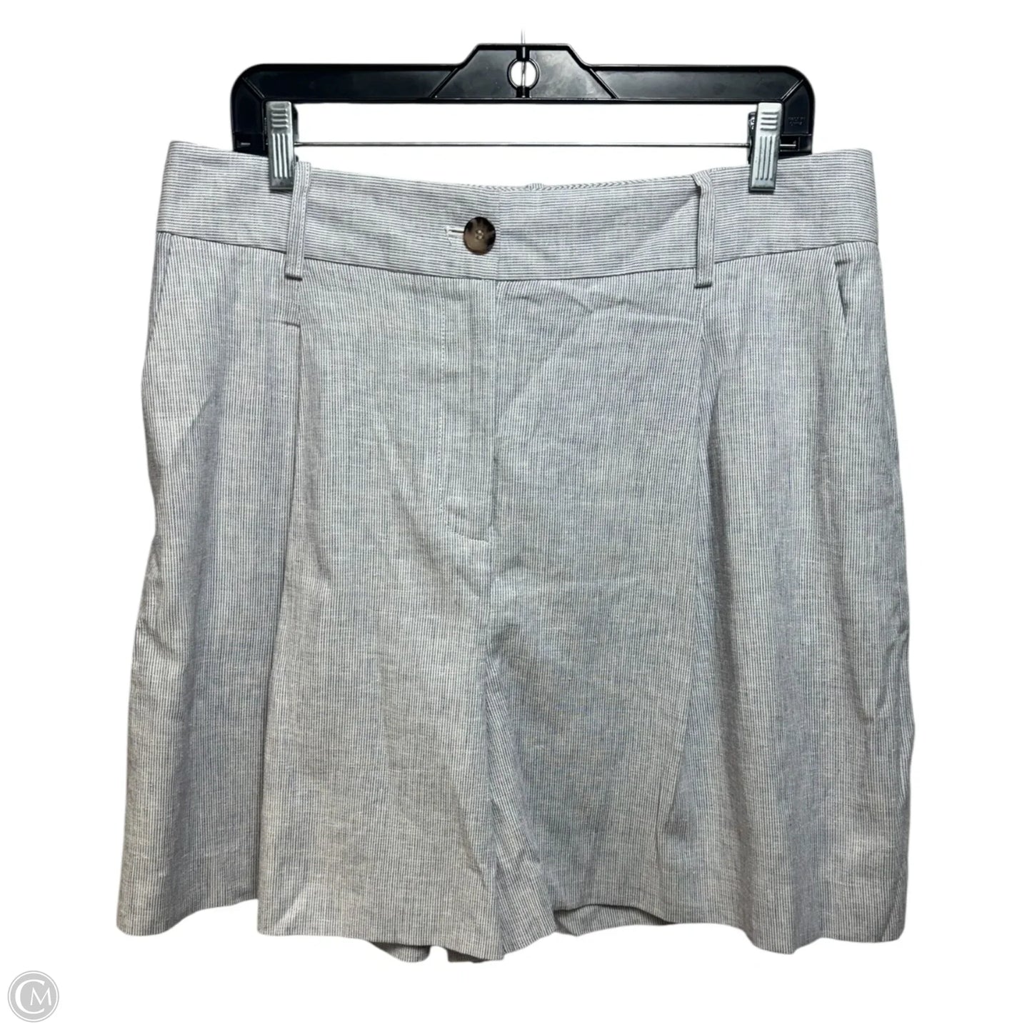 Linen Blend Shorts By Alex Marie In Striped Pattern, Size: 14