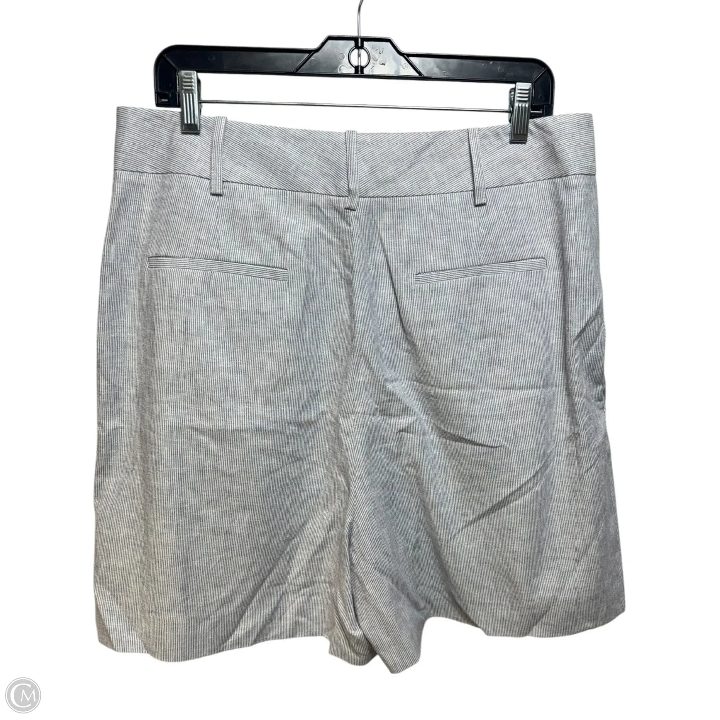 Linen Blend Shorts By Alex Marie In Striped Pattern, Size: 14