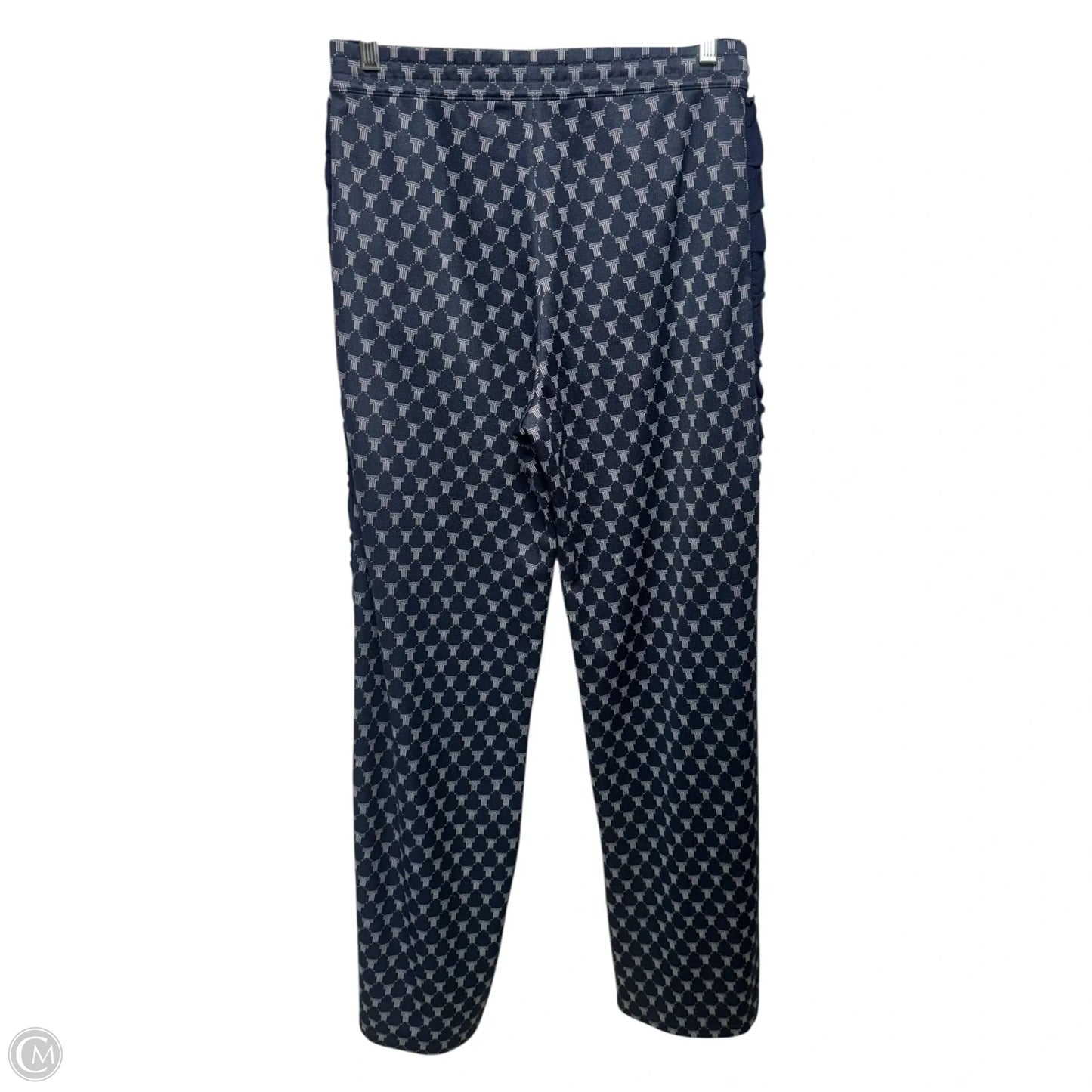 Ruffle Tear Away Pants Designer By Tory Sport By Tory Burch In Blue & White, Size: M