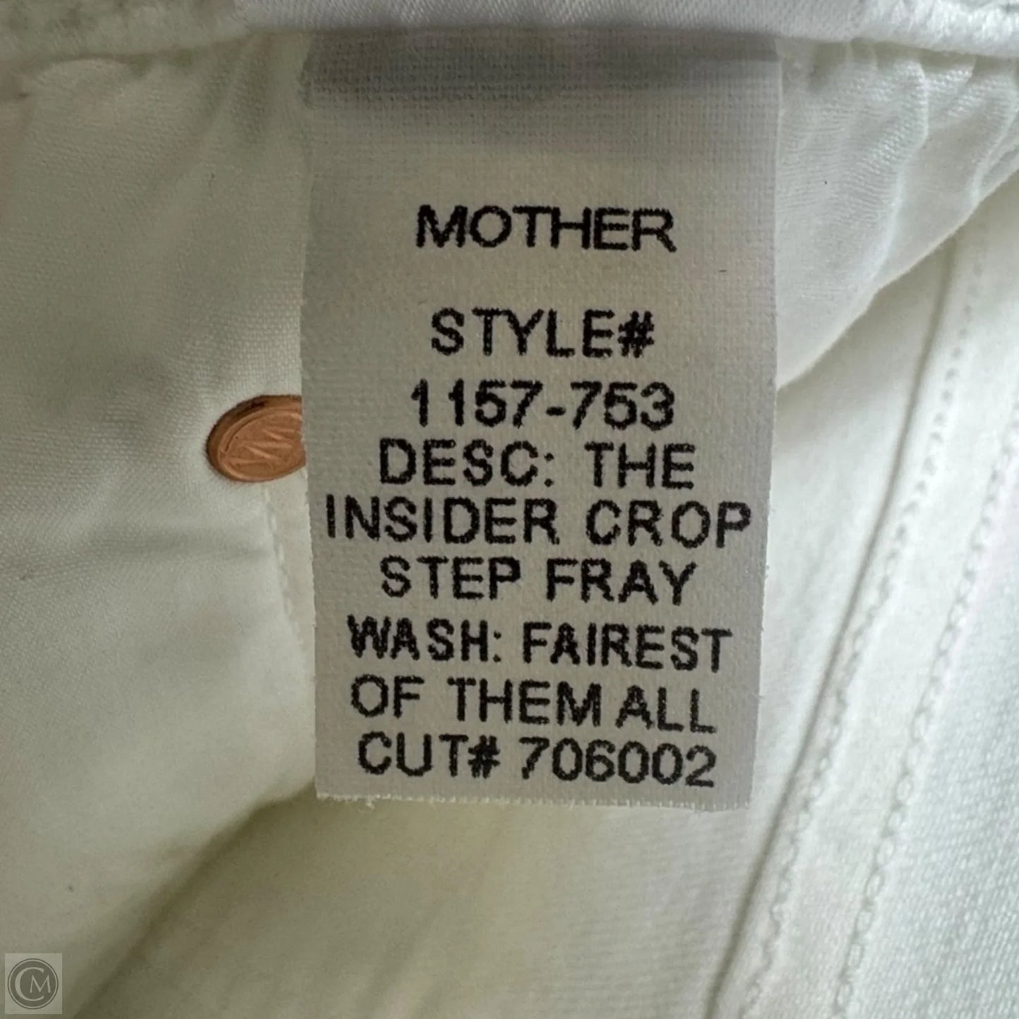 The Insider Crop Steep Fray Jeans By Mother In Fairest Of Them All, Size: 8/29