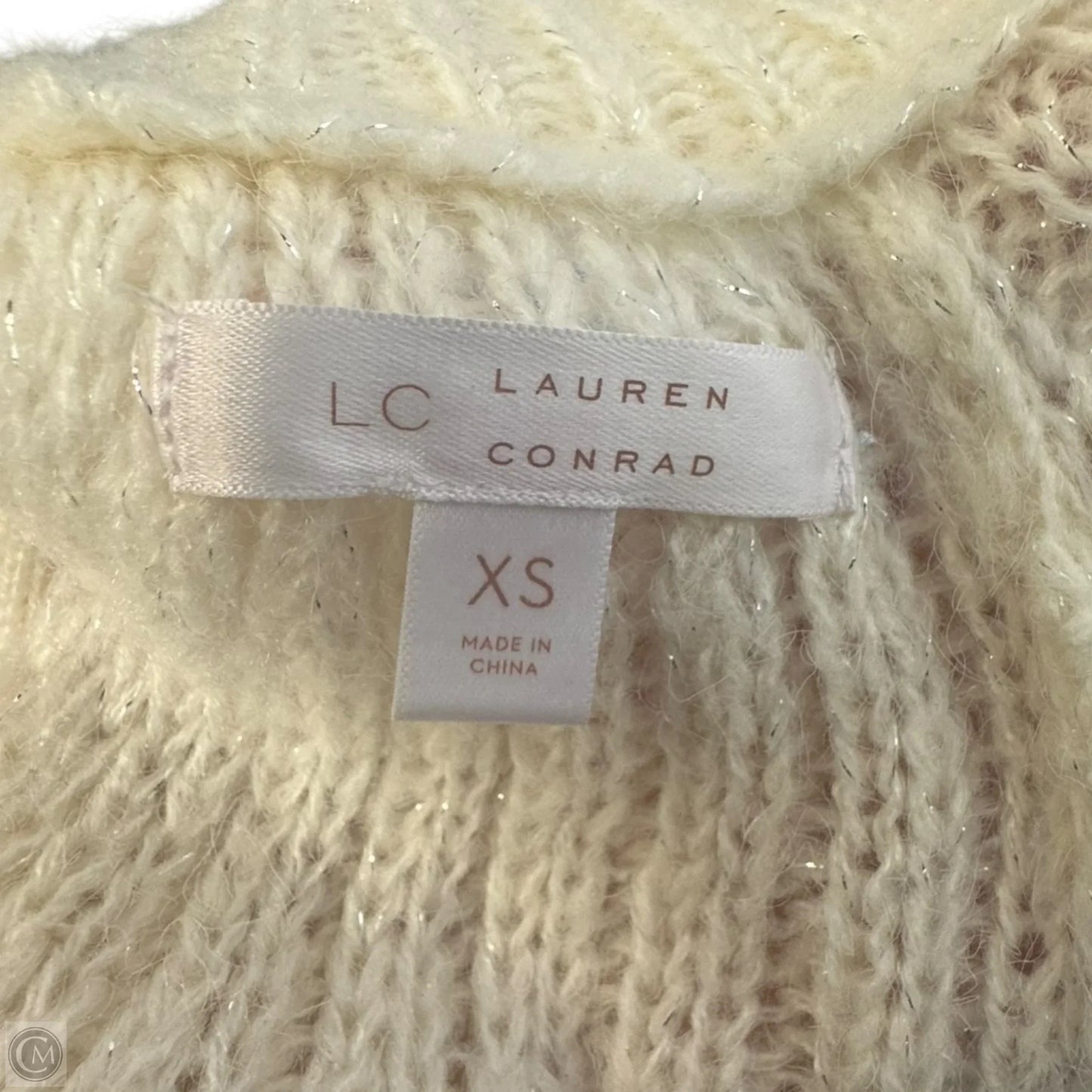 Bow Back Pull Over Sweater By LC Lauren Conrad In Cream, Size: Xs