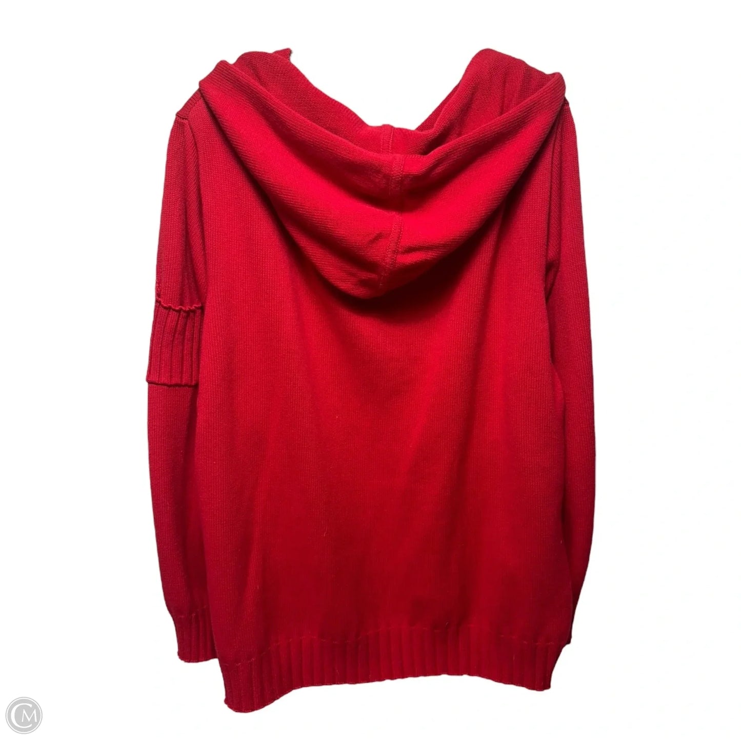 Hooded Sweater Cardigan By Northstyle In Red, Size: 2x