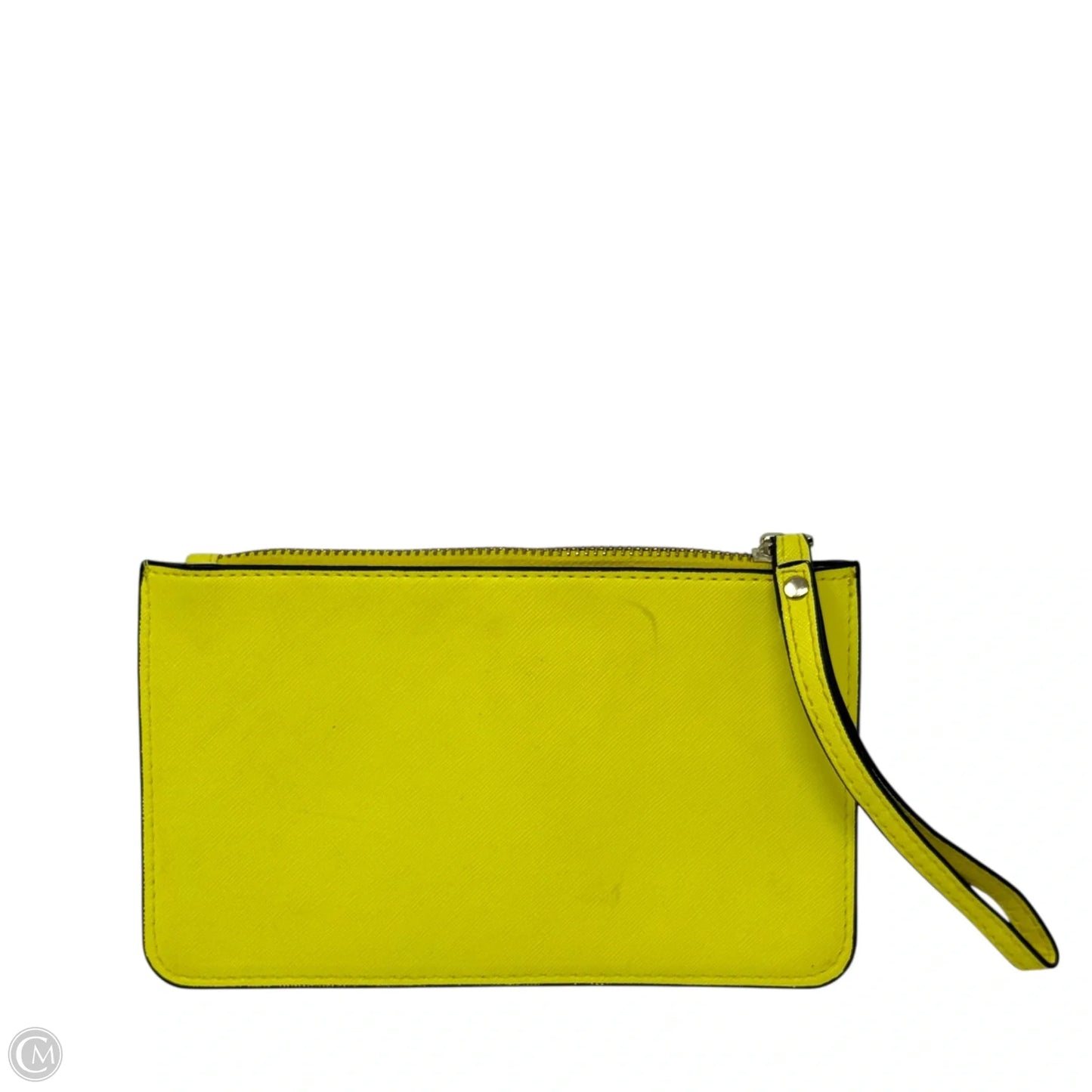 Lucy Medium L-Zip Saffiano Leather Wristlet in Lime Slice Designer By Kate Spade, Size: Medium
