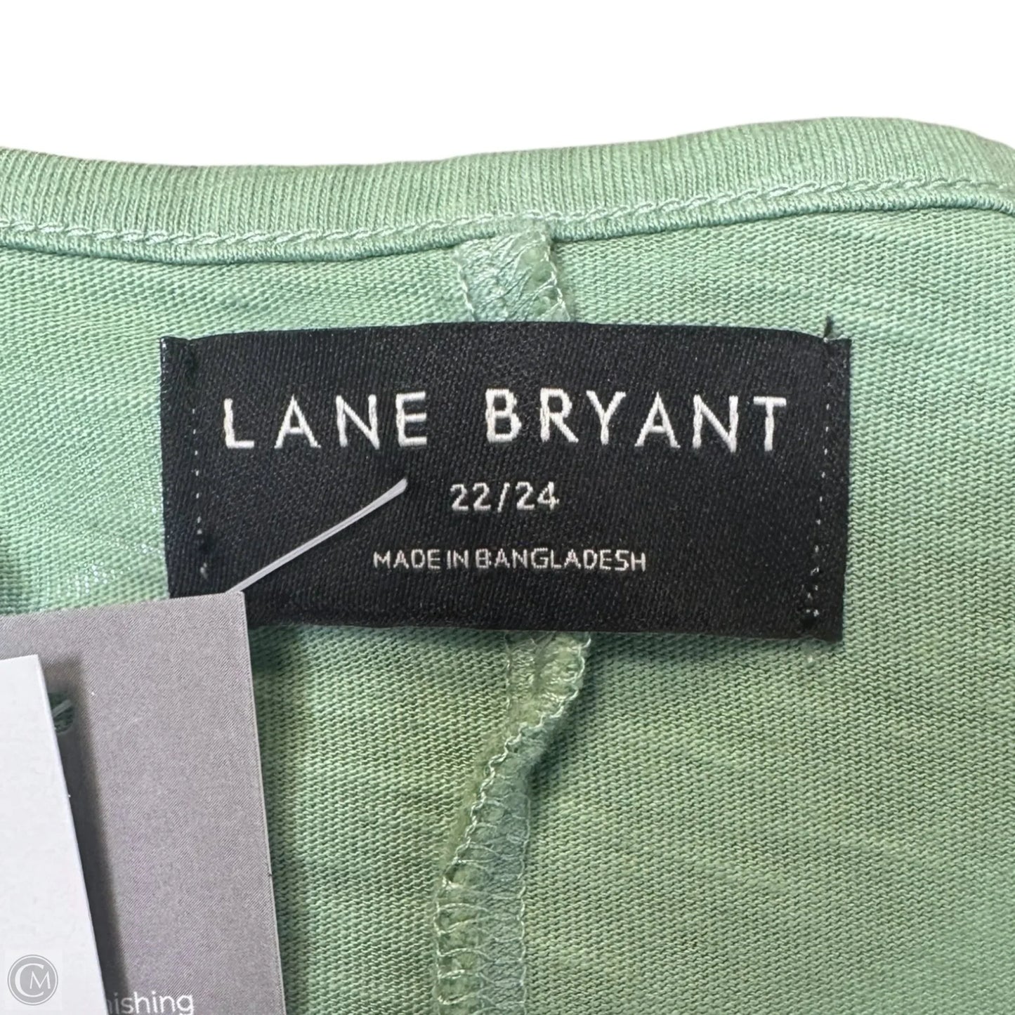 Scoop Neck Tiered Swing Dress By Lane Bryant In Green & White, Size: 22