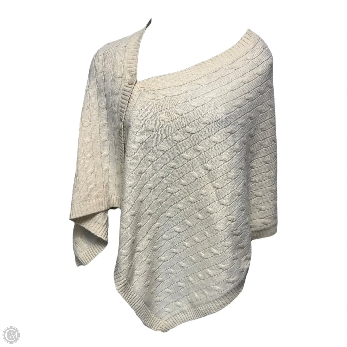 Cashmere Poncho By Vince In Cream, Size: Osfm, estimated small