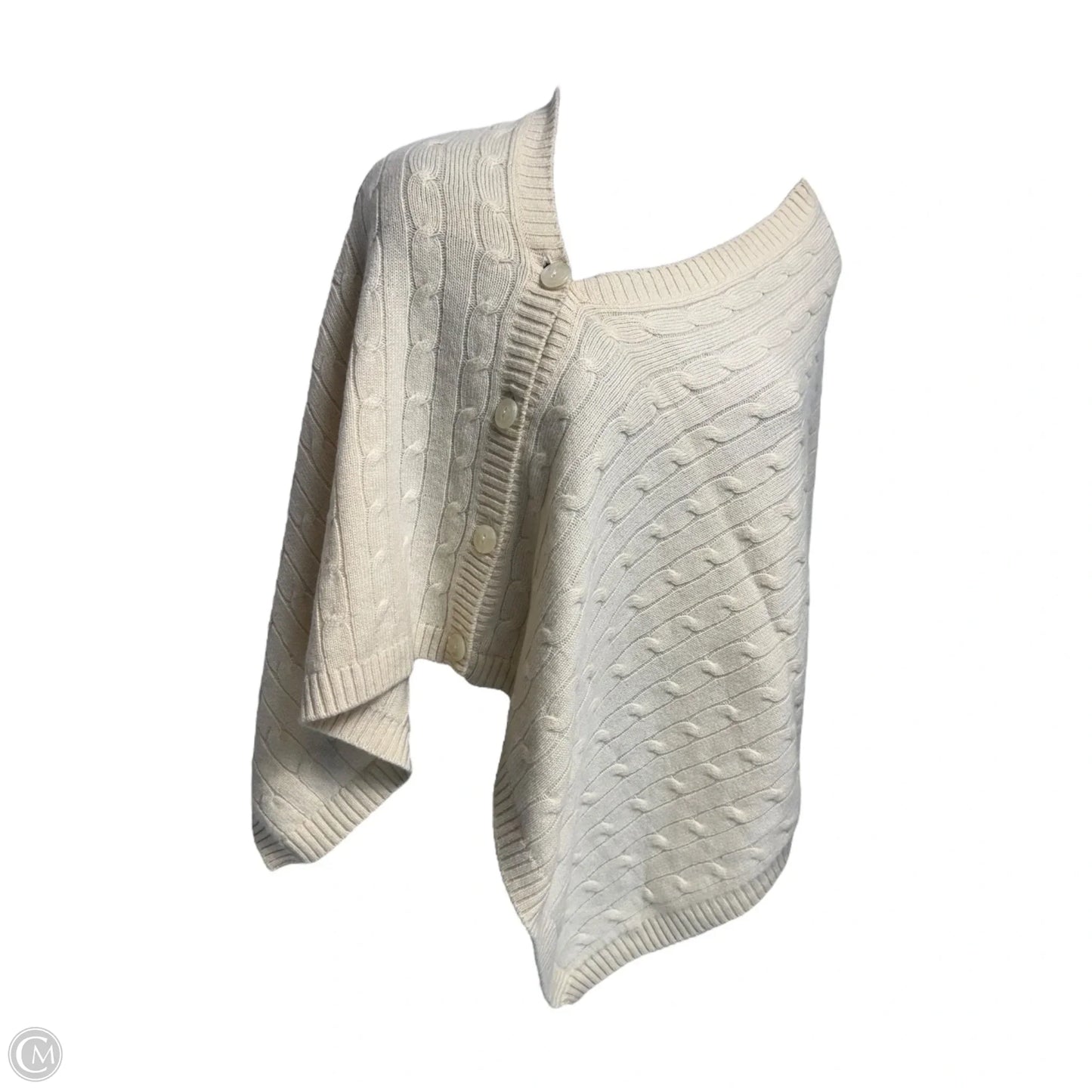 Cashmere Poncho By Vince In Cream, Size: Osfm, estimated small