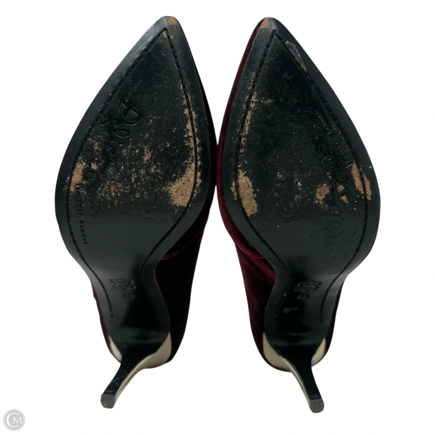 Dina Velvet Stiletto Pumps Designer By Alice + Olivia In Burgundy, Size: 8/38