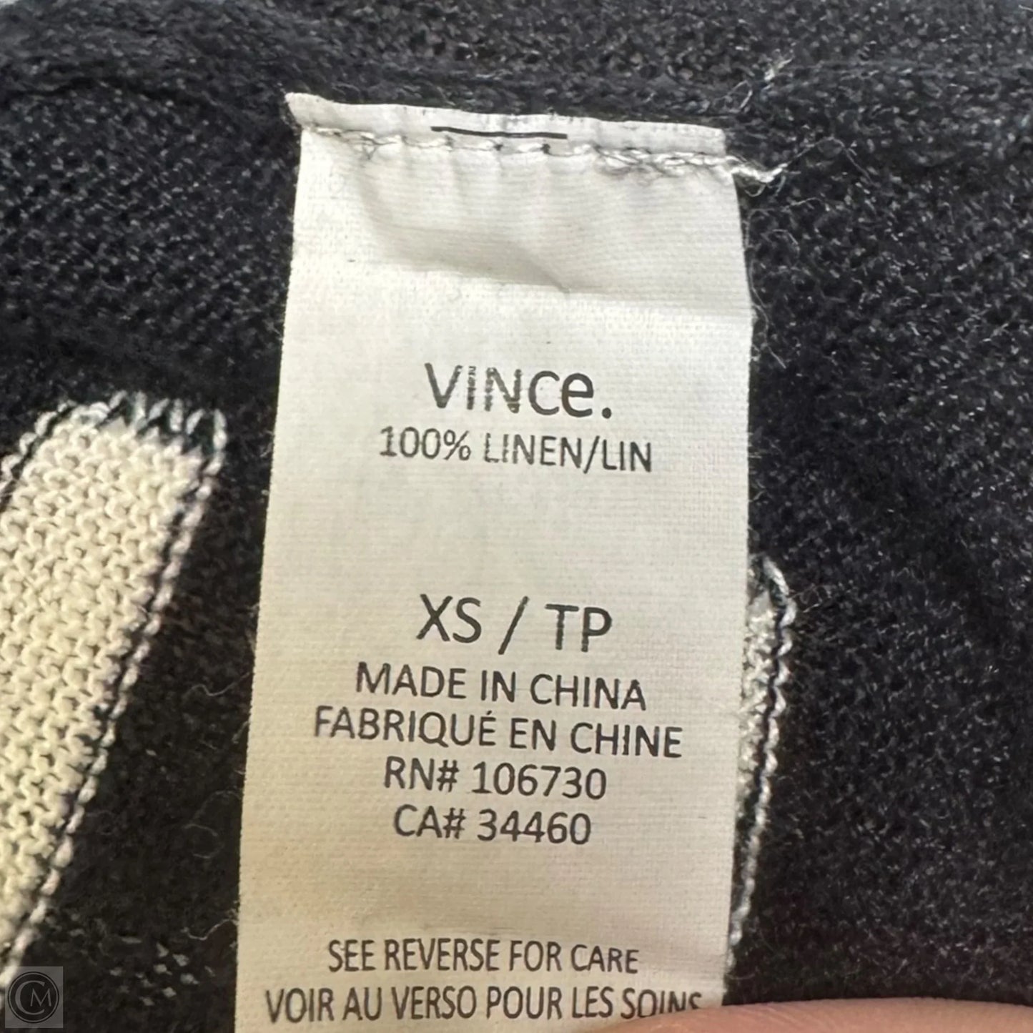 Linen Sweater By Vince In Striped Pattern, Size: Xs