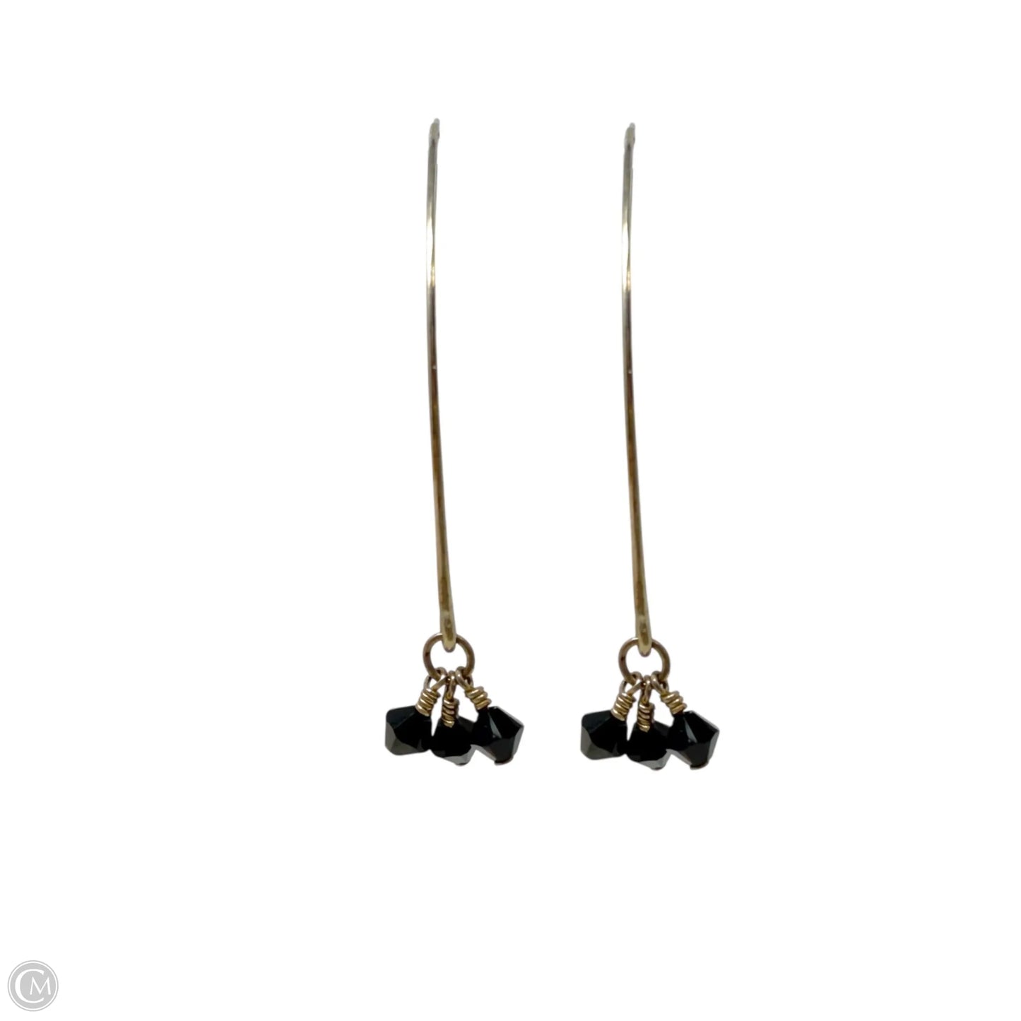 Social Gathering Sterling Silver 925 Obsidian Gemstone Cluster Dangle Earrings By Silpada