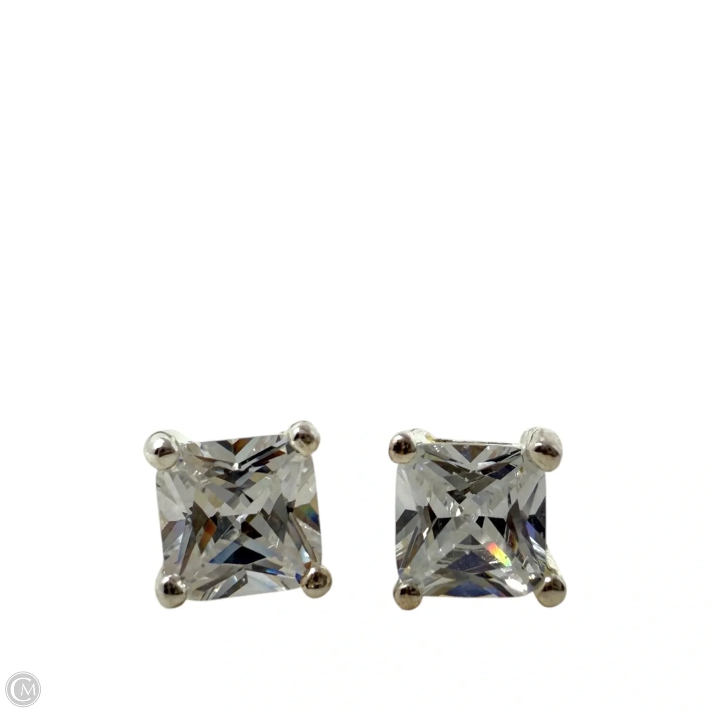 Kaleidoscope CZ & Sterling Silver Stud Earrings By Silpada