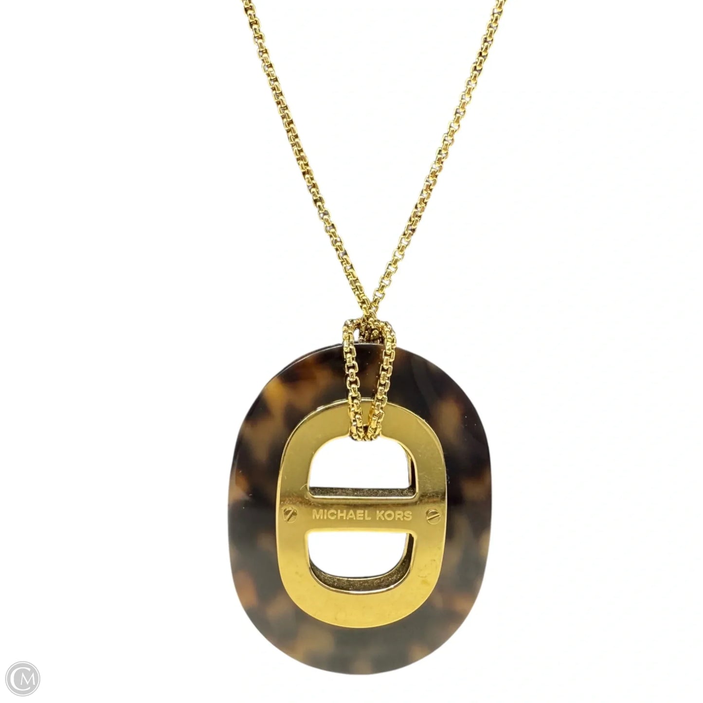 Tortoise Maritime Link Pendant Long Necklace By Michael By Michael Kors