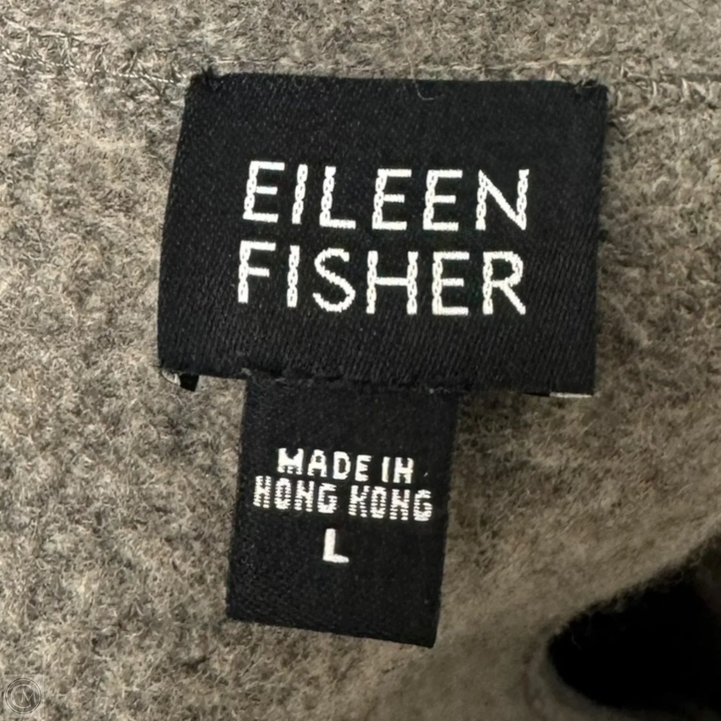 Boiled Wool Coat By Eileen Fisher In Grey, Size: L