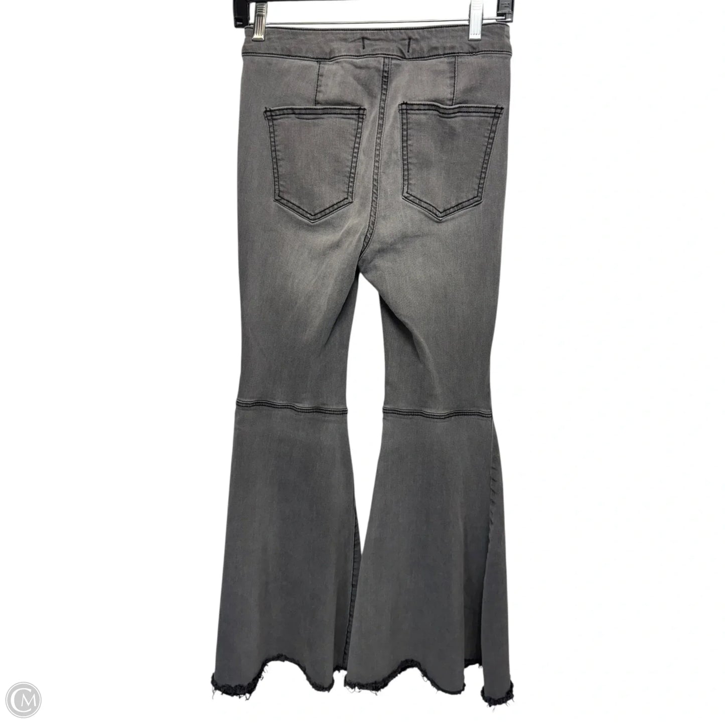 Jeans Flared By Free People In Grey Denim, Size: 2