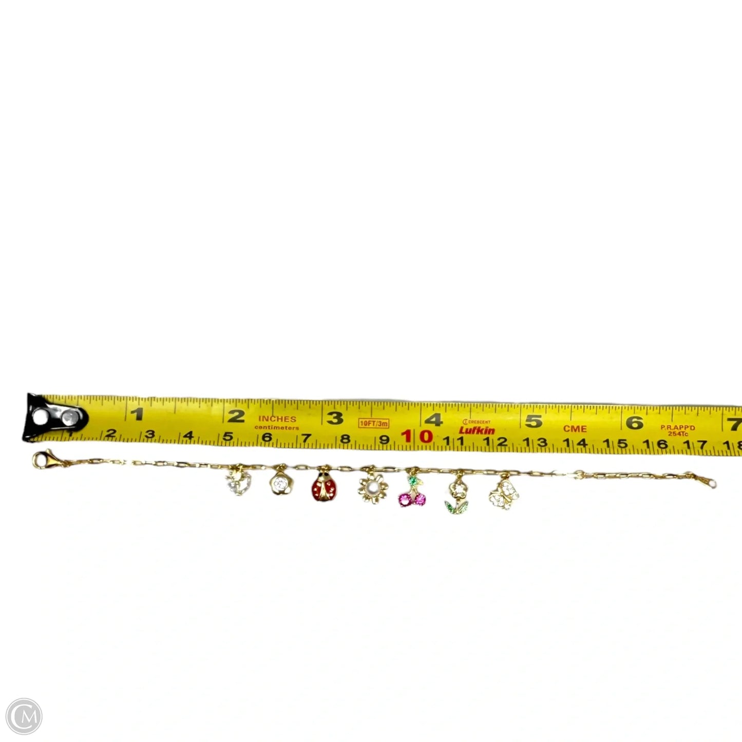 Vermeil & Crystal Charm Bracelet