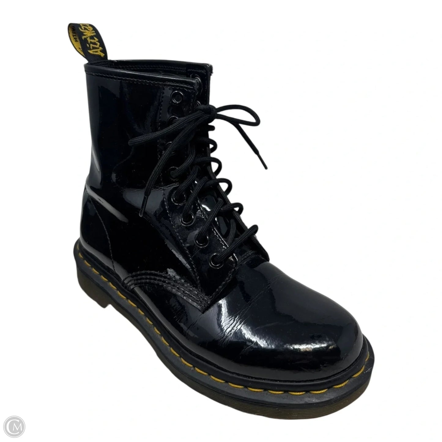 1460 Shiny Boots Combat By Dr Martens In Black, Size: 9