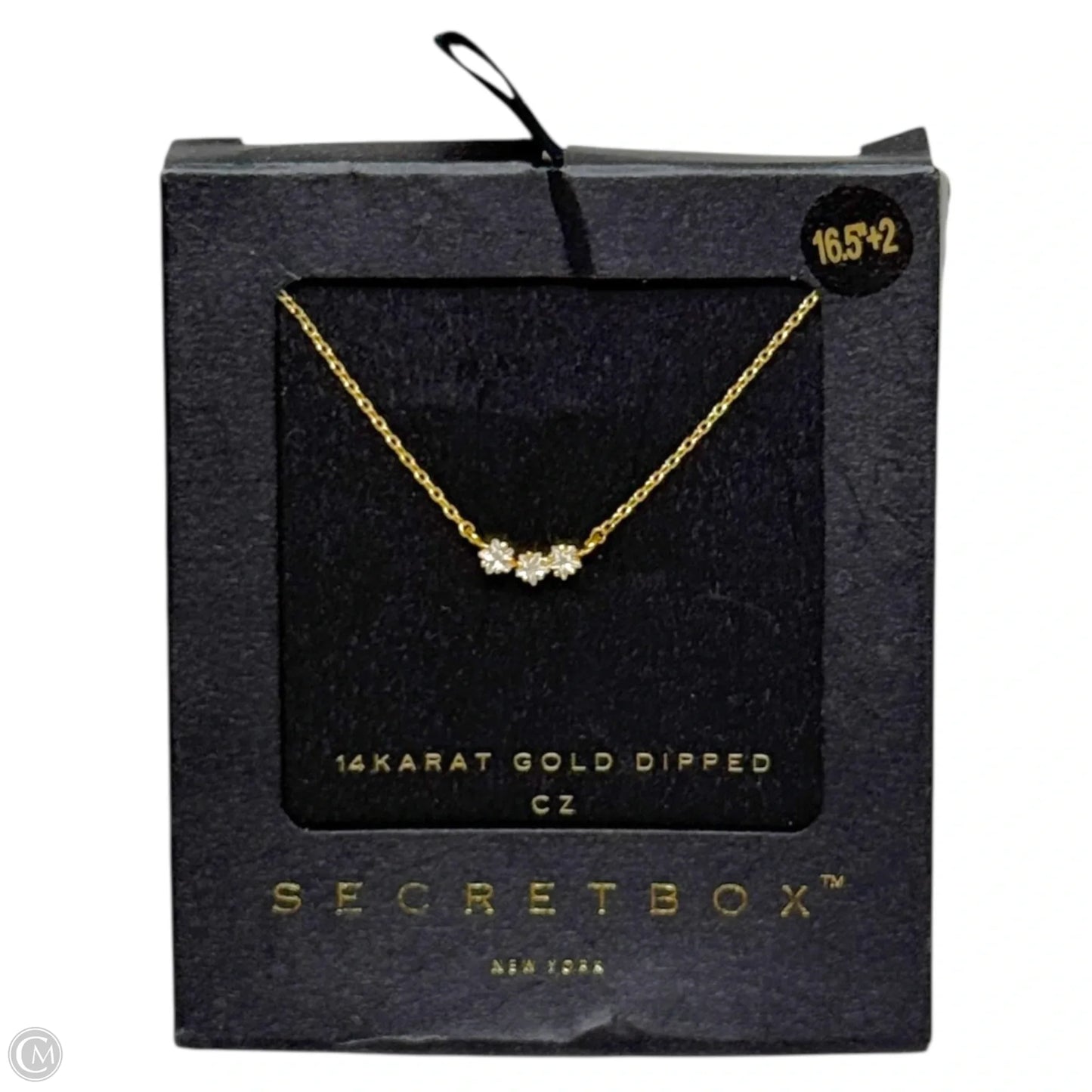 14K Gold Dipped & CZ Necklace By Secret Box