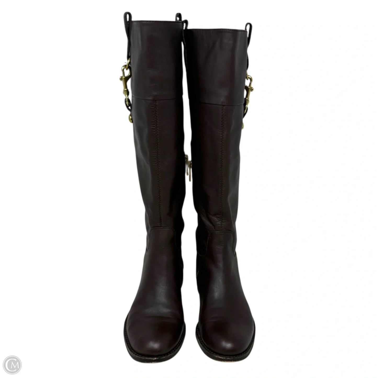 Martta Riding Boots Designer By Coach In Brown, Size: 7.5