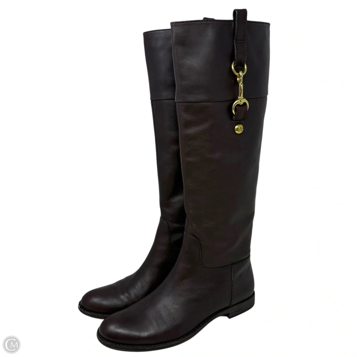 Martta Riding Boots Designer By Coach In Brown, Size: 7.5