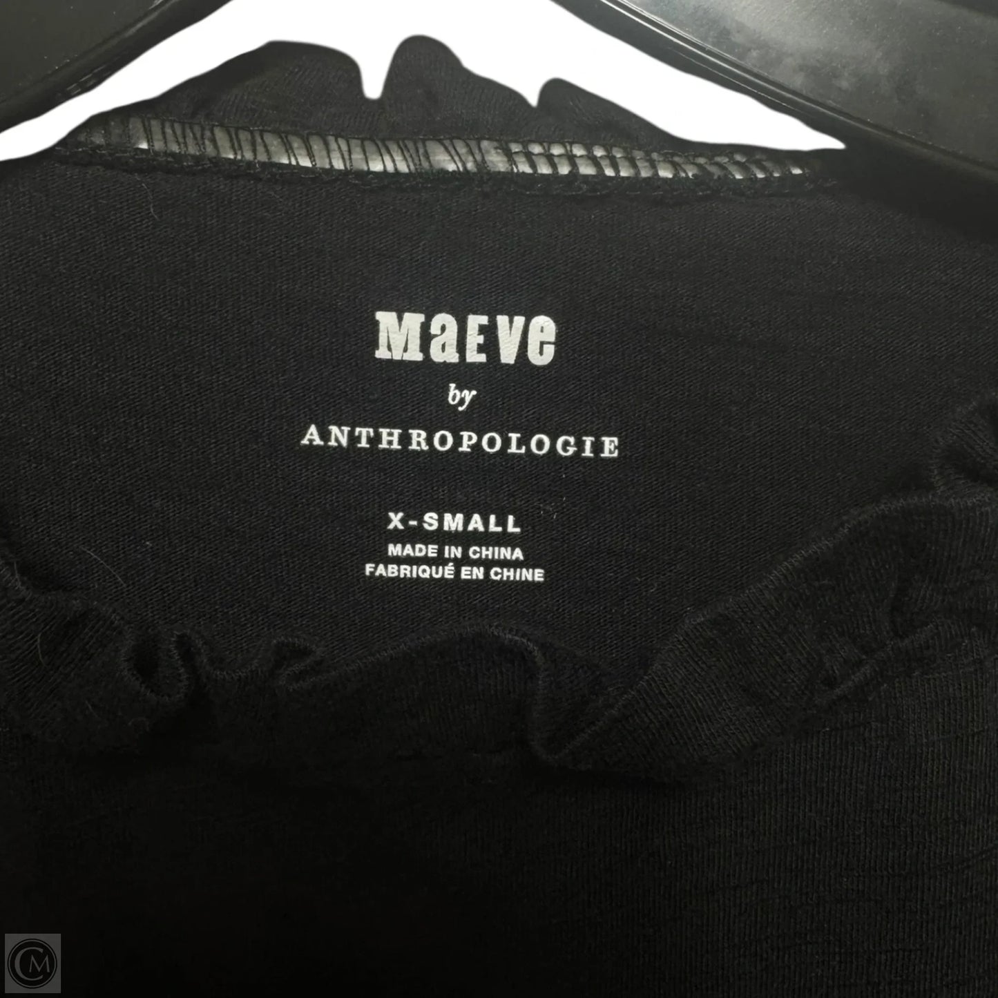 Top Long Sleeve By Maeve In Black, Size: XS