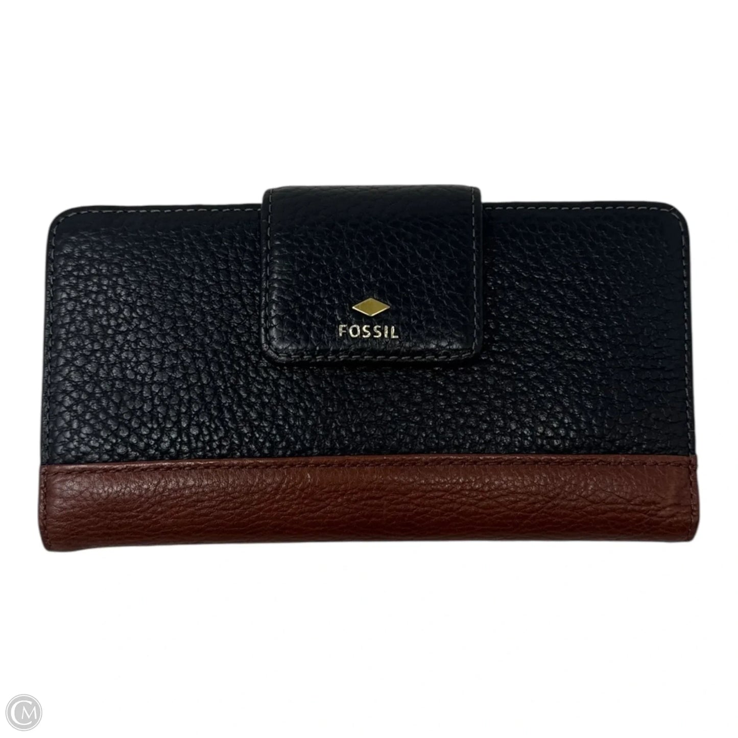 Wallet Leather By Fossil, Size: Medium