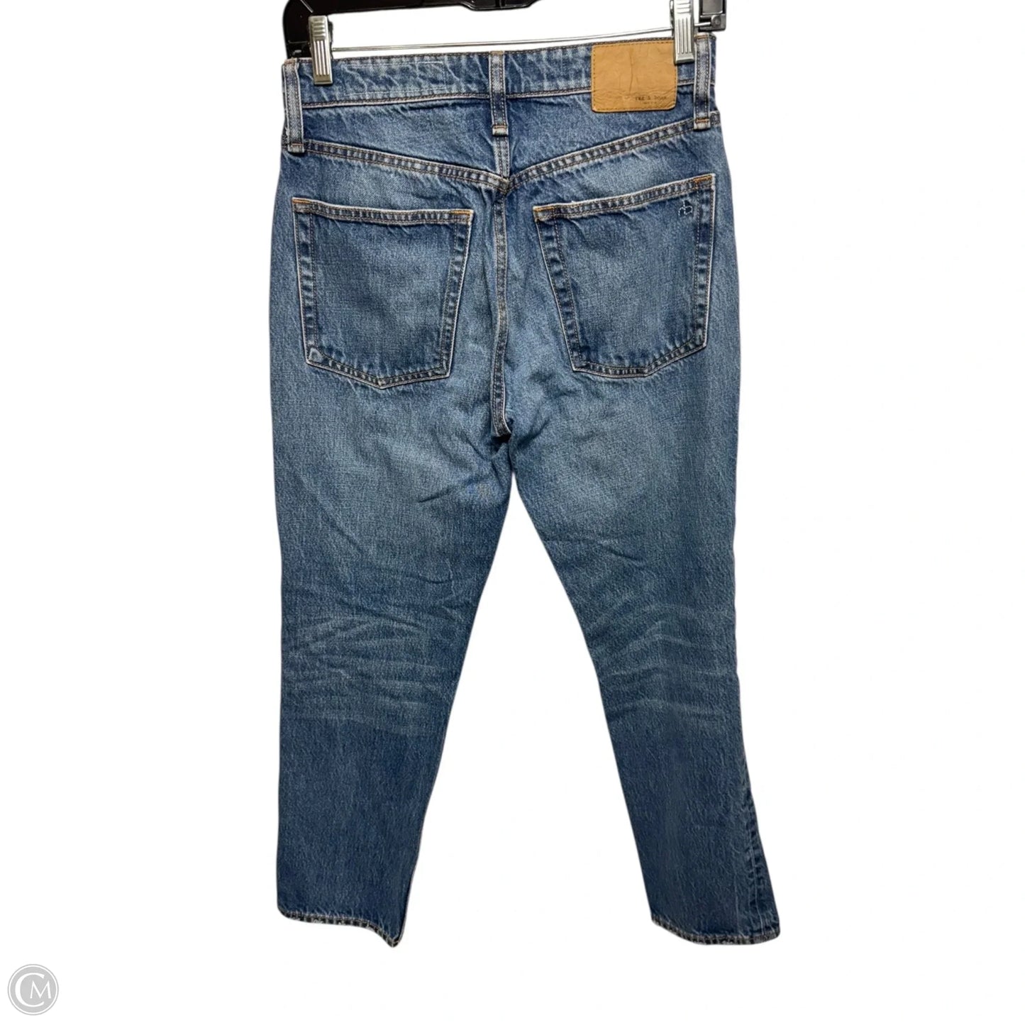 Maya High-rise Ankle Slim By Rag And Bone In Blue Denim, Size: 0