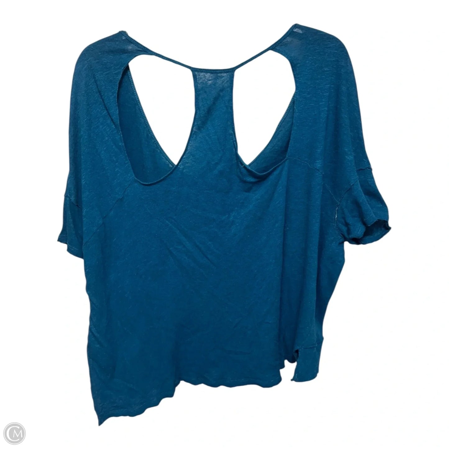 Crescent Moon Jersey Pullover Top By Free People In Peacock, Size: M