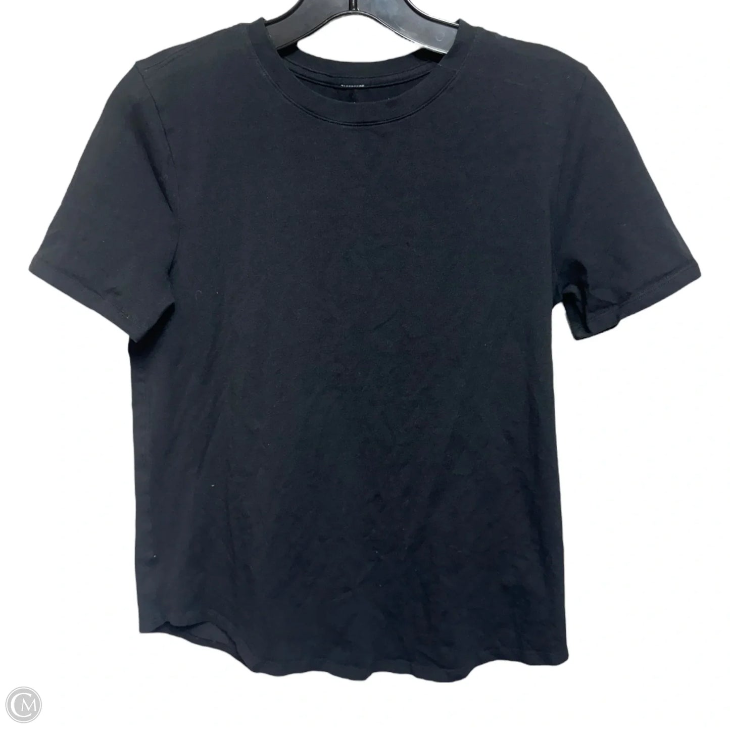 Athletic Top Short Sleeve By Lululemon In Black, Size: M