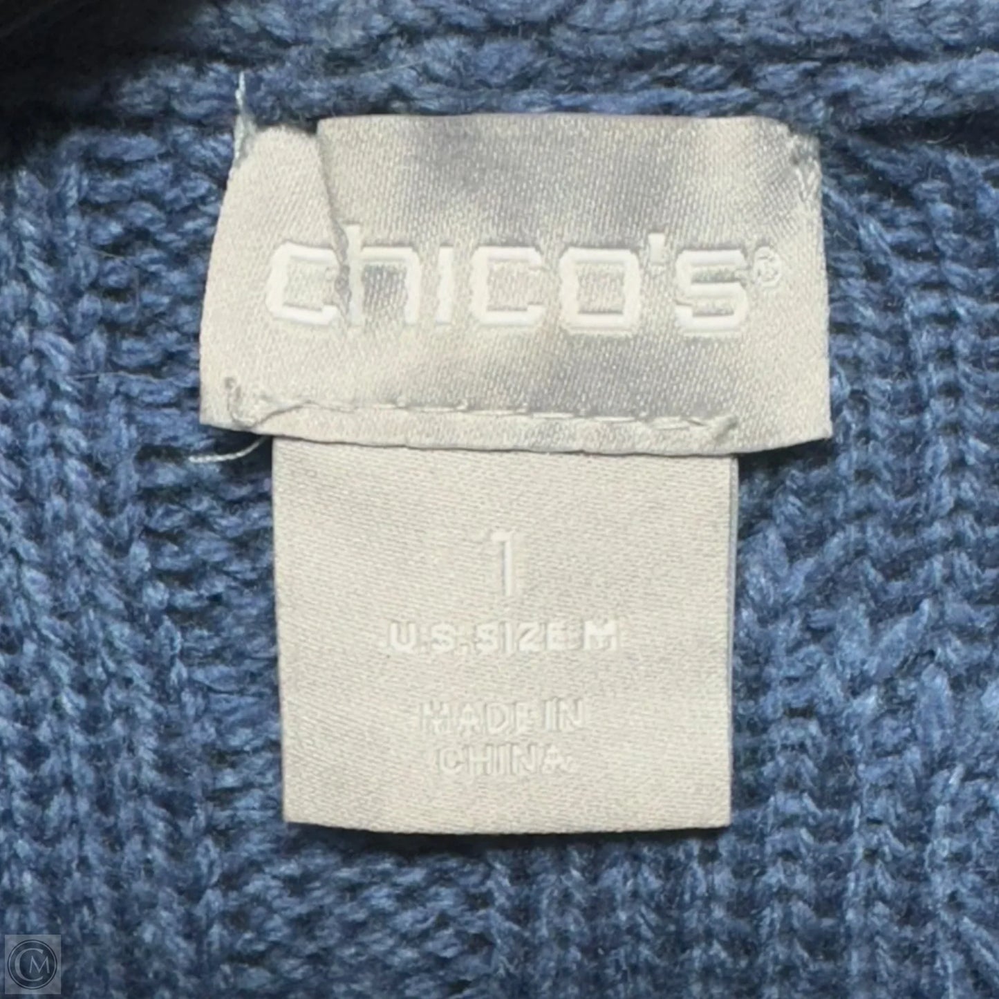 Sweater Cardigan By Chicos In Blue, Size: M