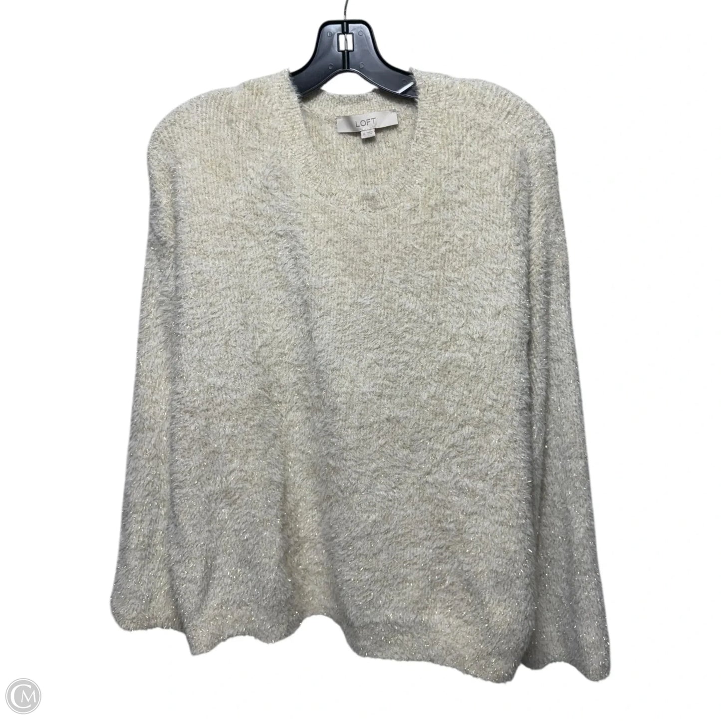 Sweater By Loft In Cream, Size: Xl